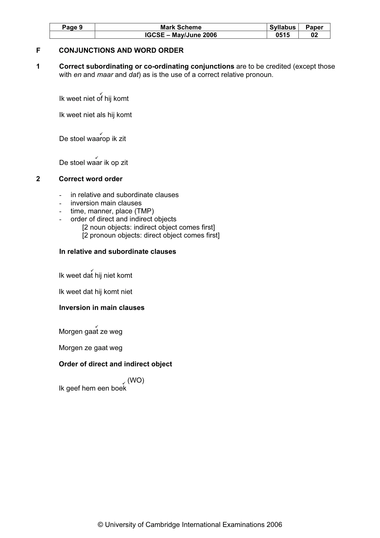 Mark scheme, page 10 of 12