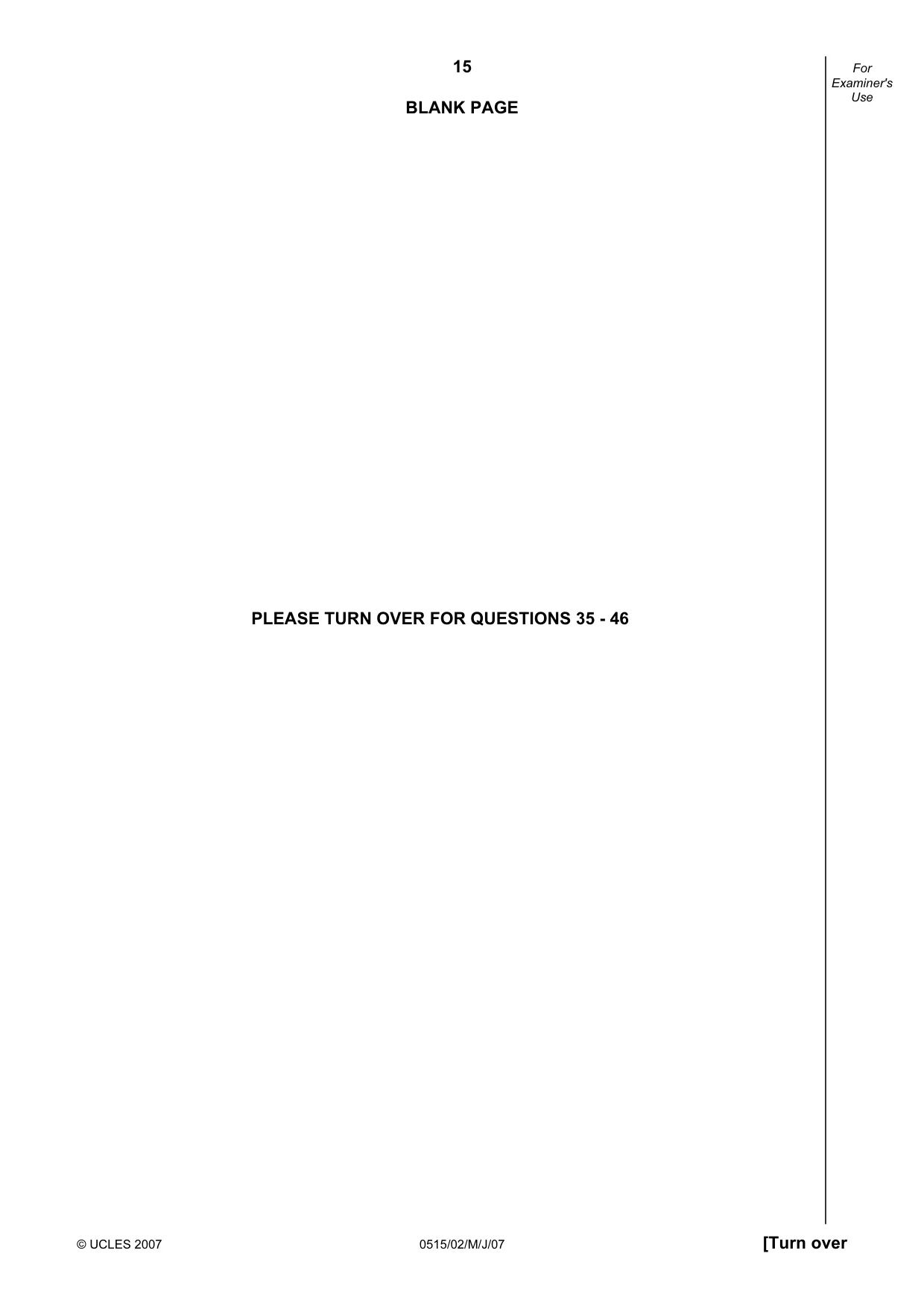 Cambridge IGCSE Dutch - Foreign Language 0515 2007 May/June Paper 2 · Variant 1 question paper, page 15 of 20