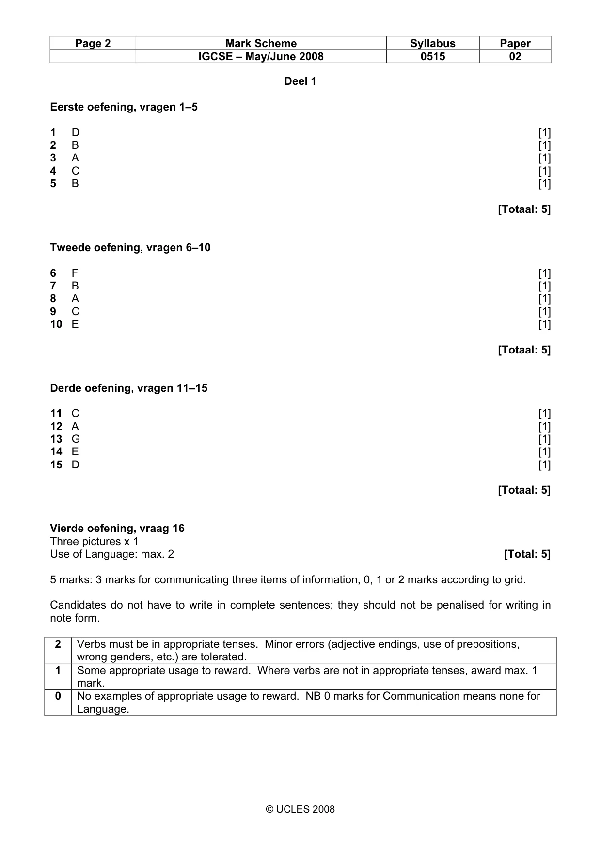 Mark scheme, page 2 of 11