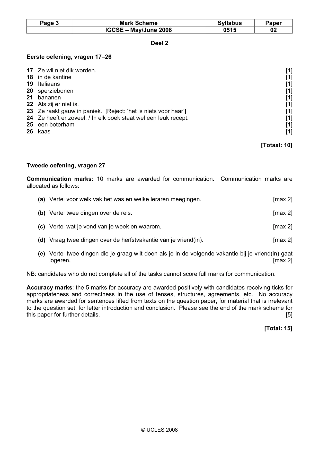 Mark scheme, page 3 of 11