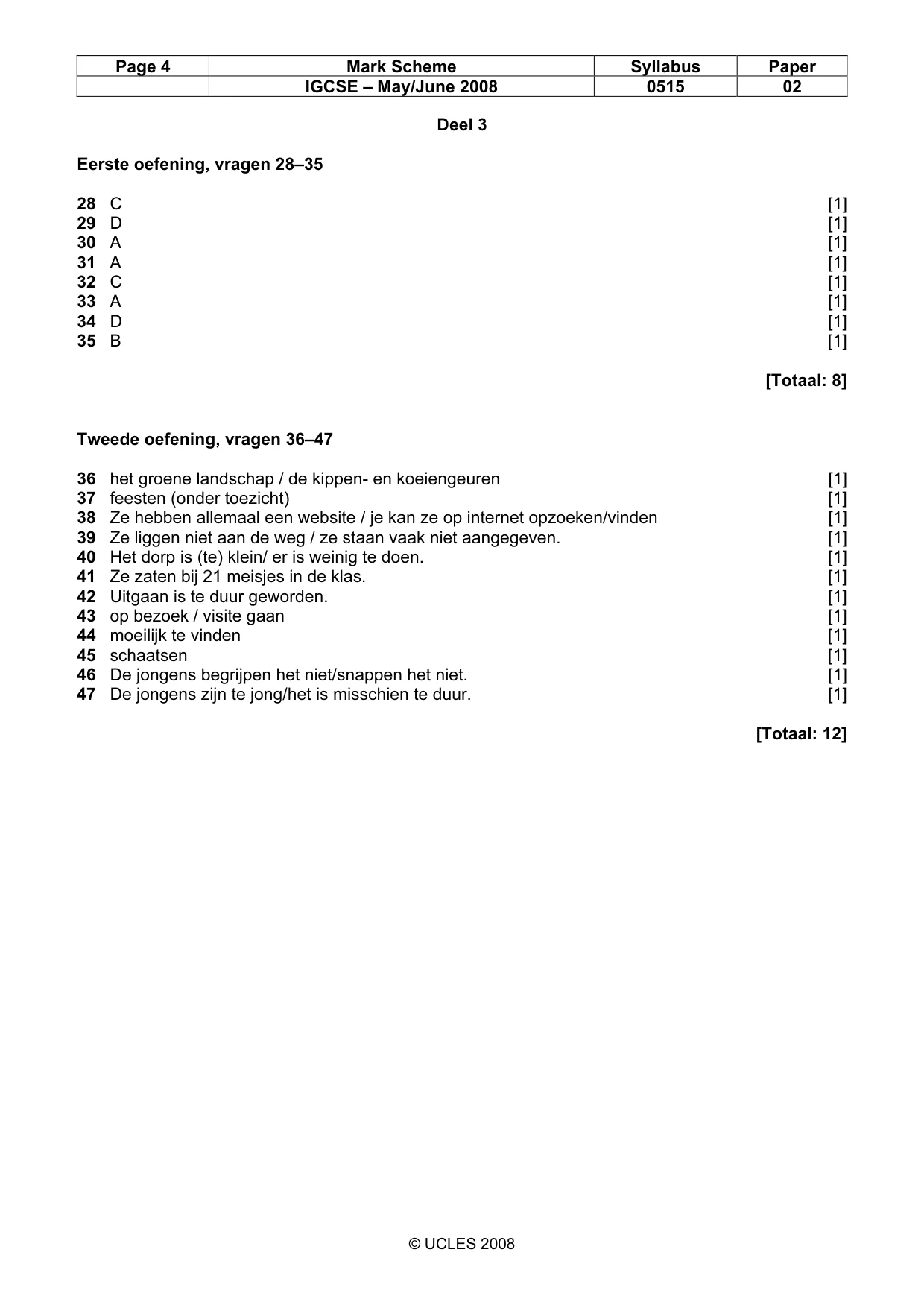 Mark scheme, page 4 of 11