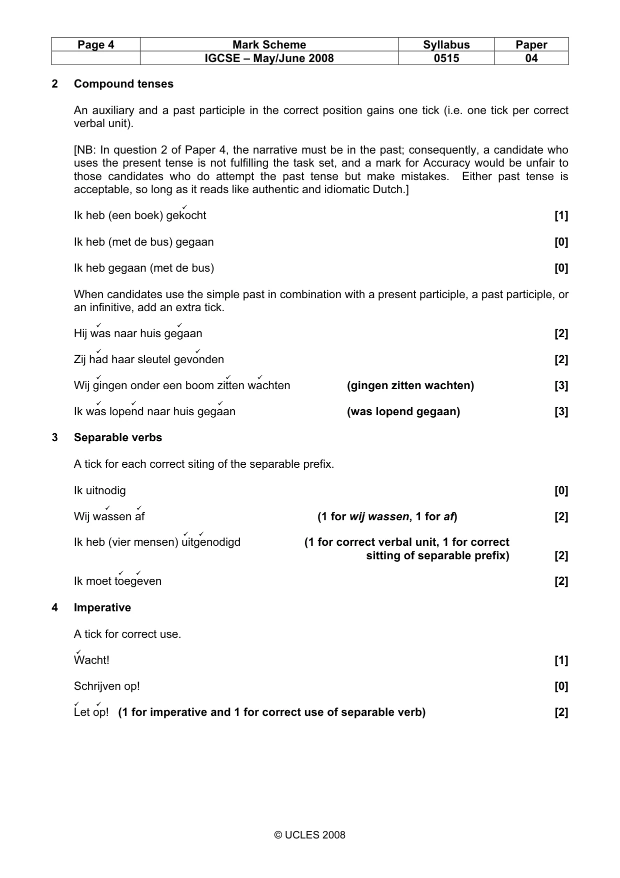 Mark scheme, page 4 of 10