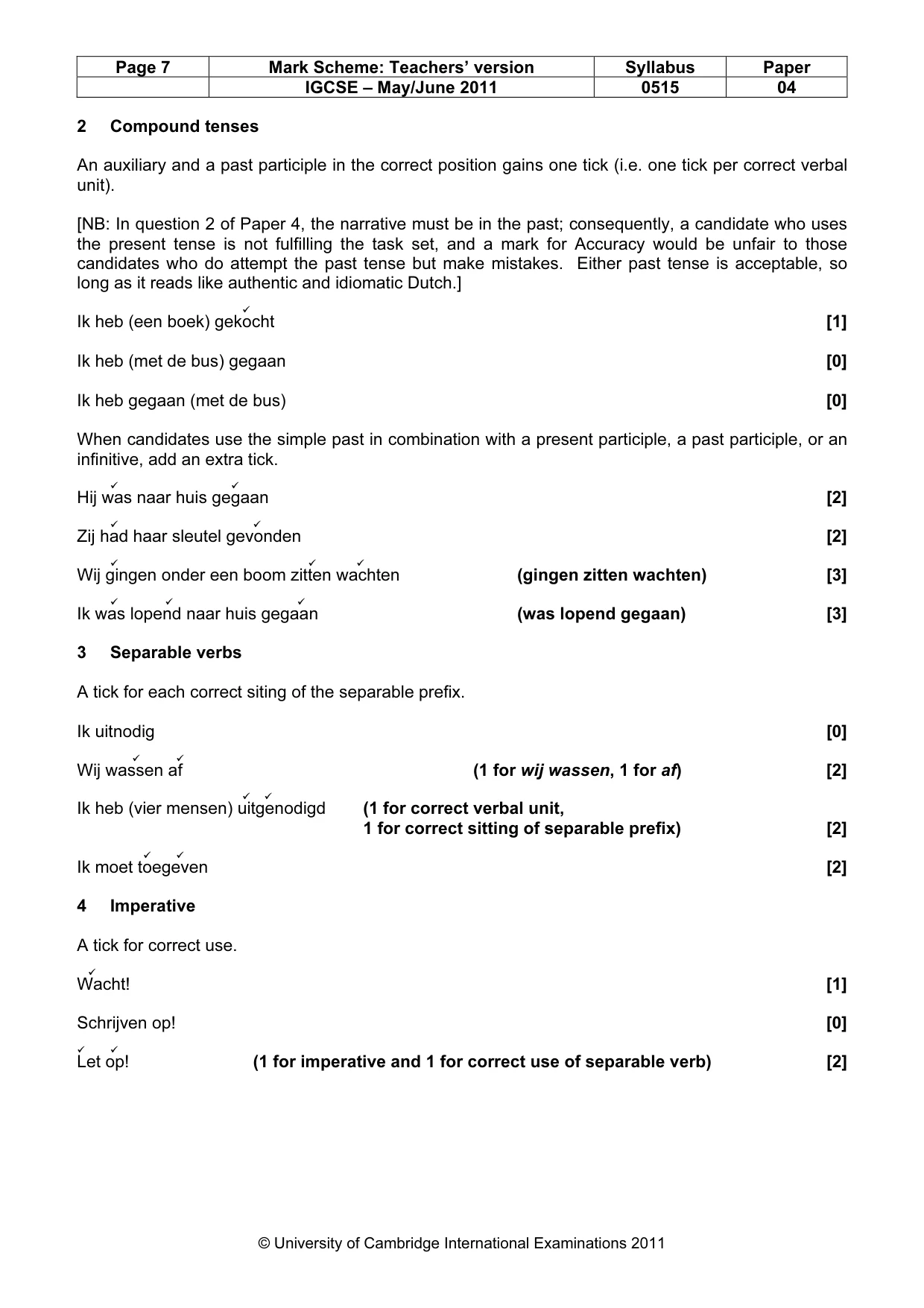 Mark scheme, page 7 of 14
