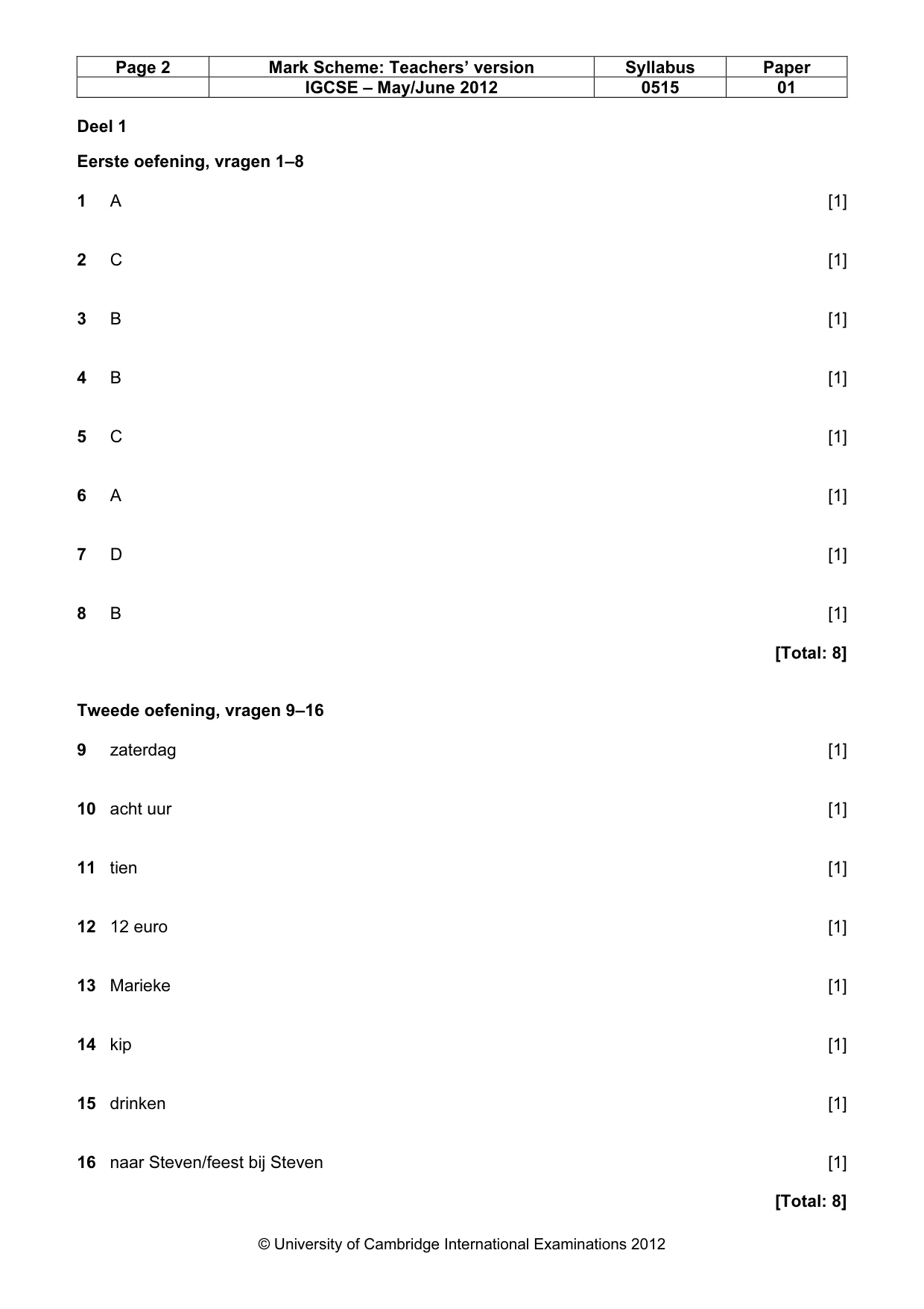 Mark scheme, page 2 of 10