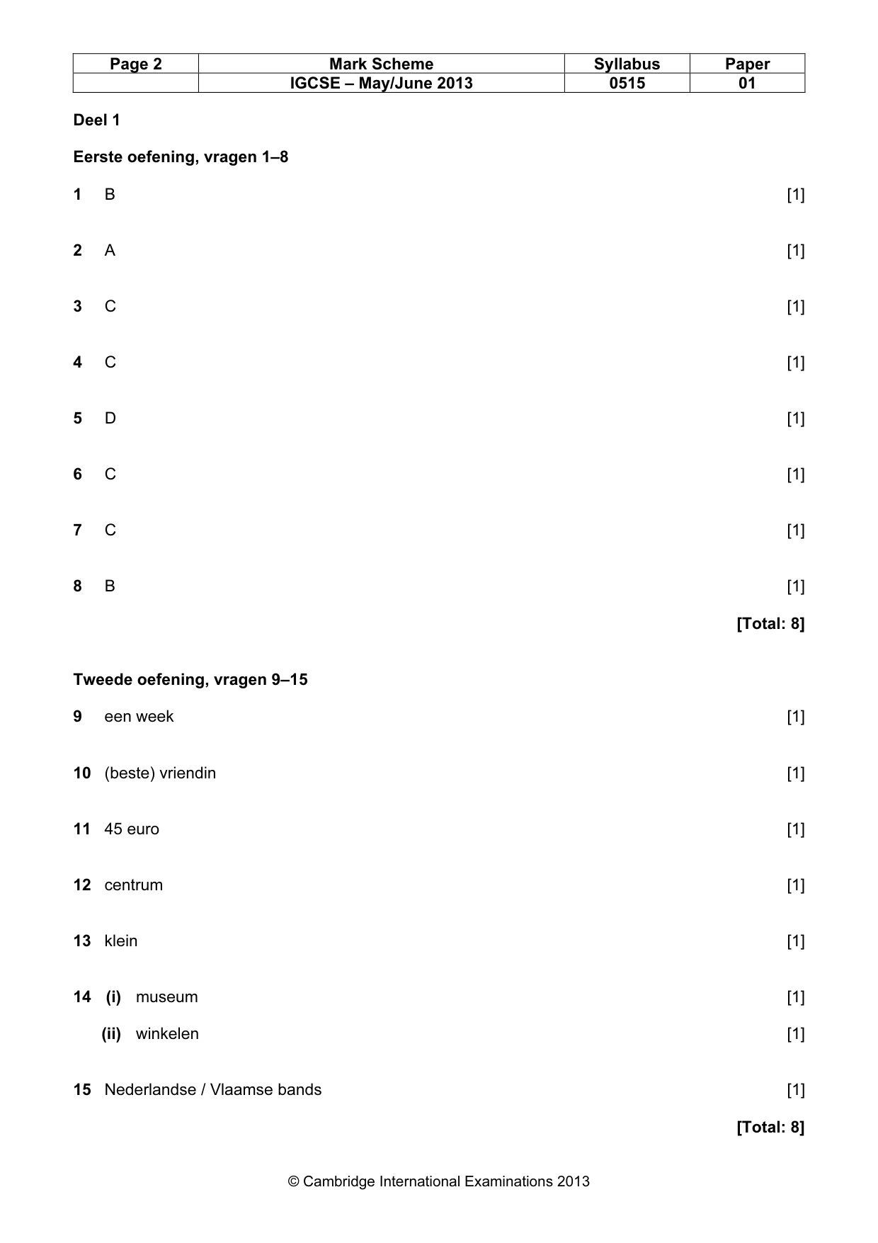 Mark scheme, page 2 of 11