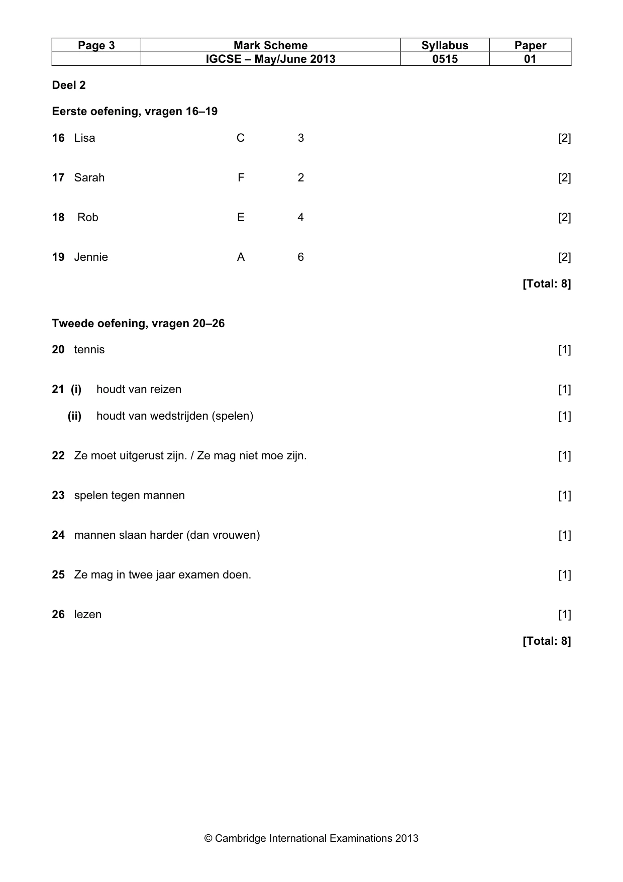 Mark scheme, page 3 of 11