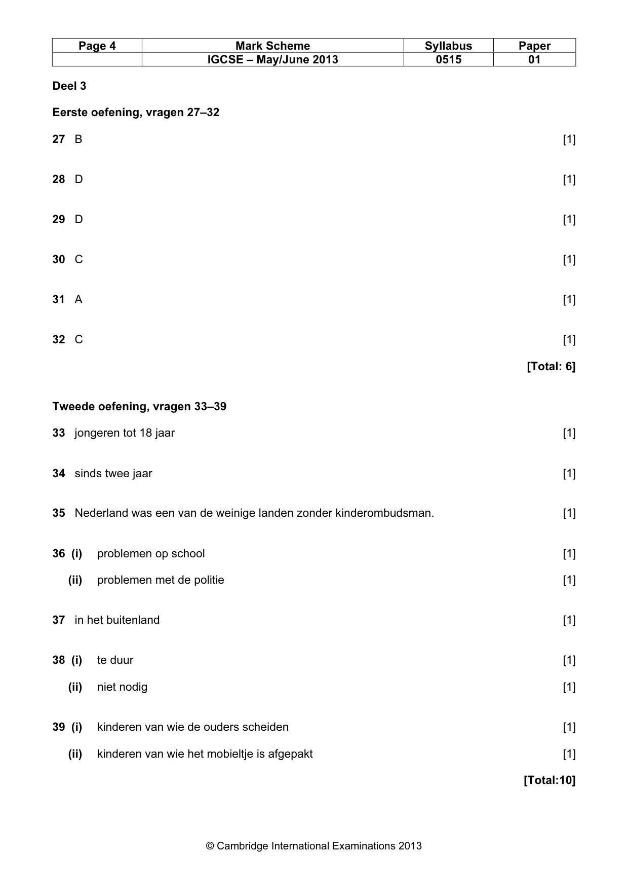 Mark scheme, page 4 of 11
