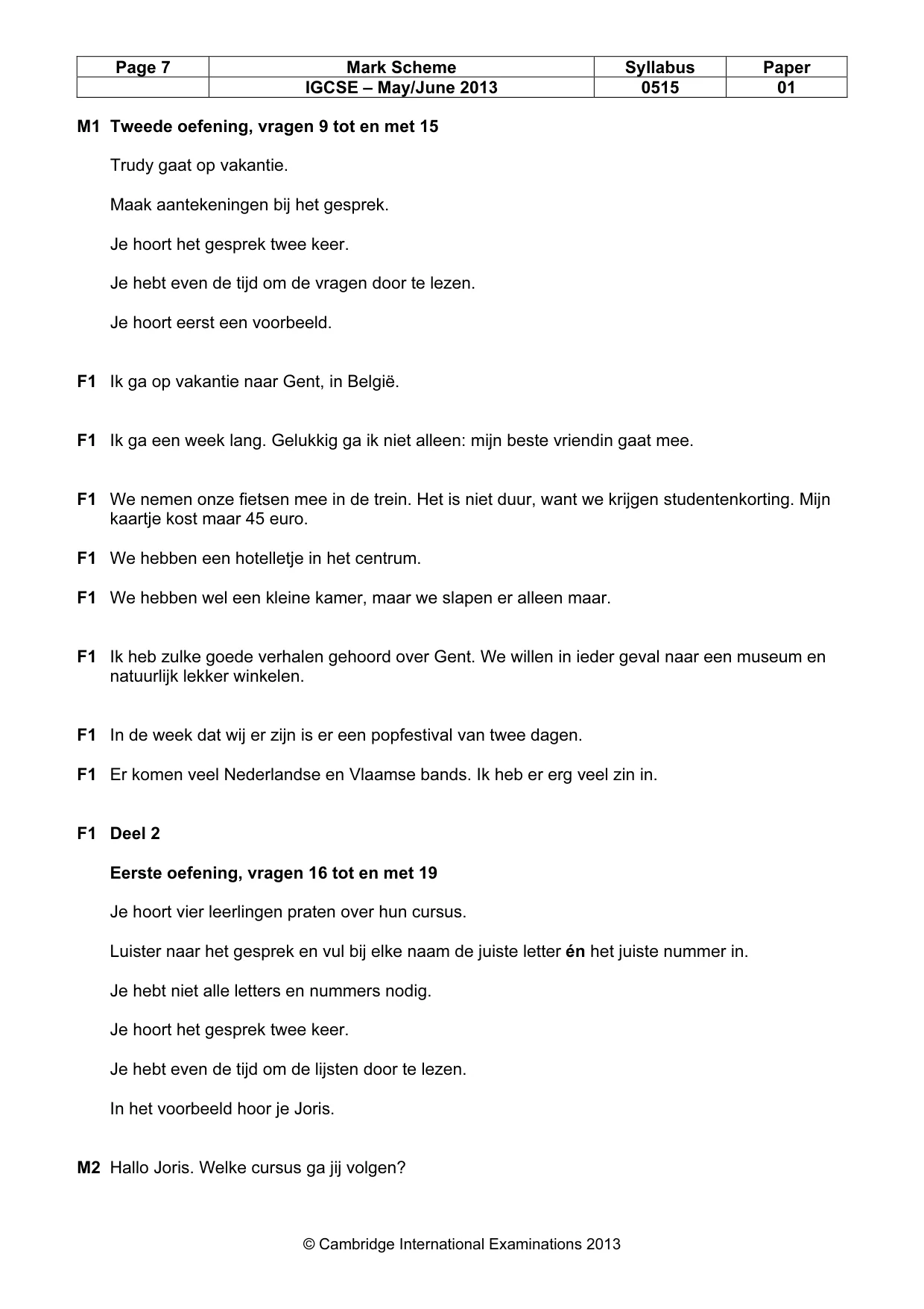 Mark scheme, page 7 of 11