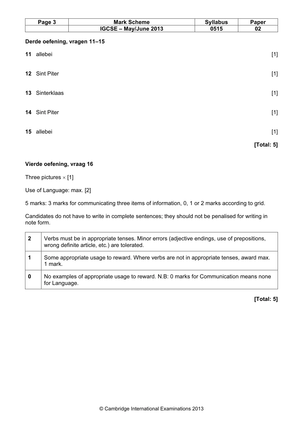 Mark scheme, page 3 of 7