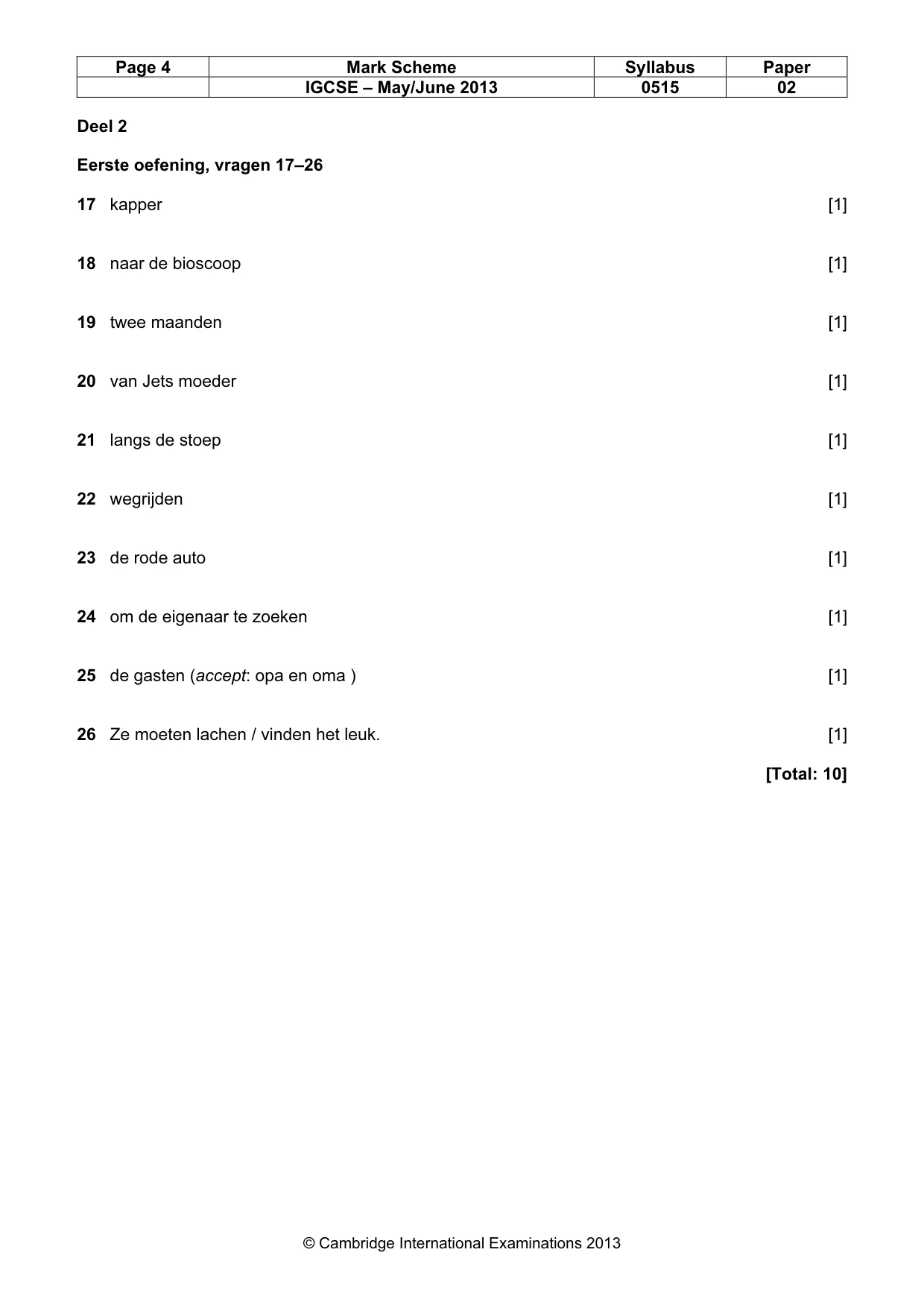 Mark scheme, page 4 of 7