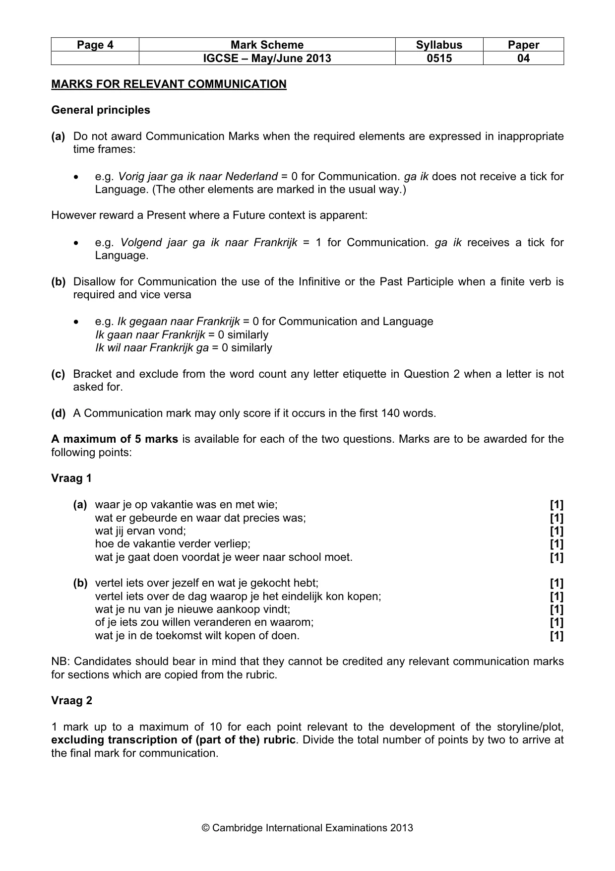 Mark scheme, page 4 of 14