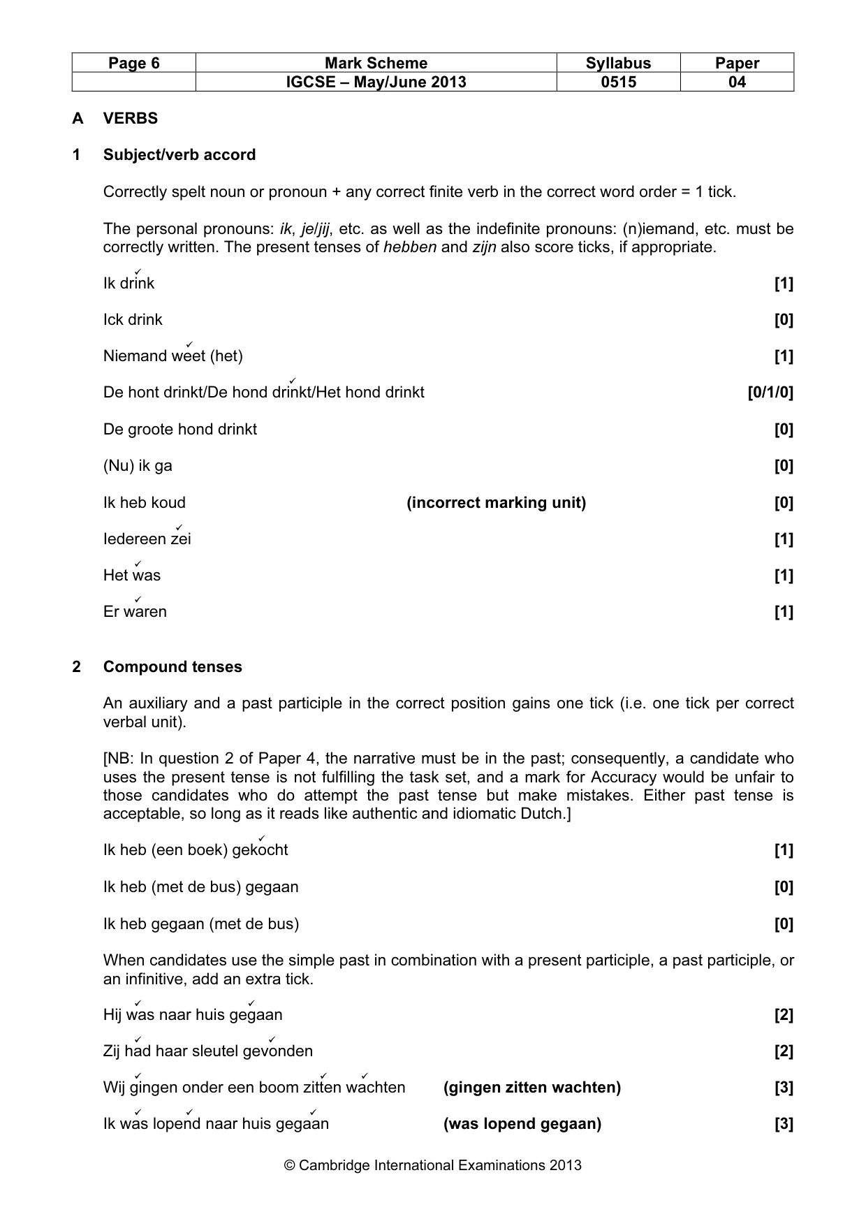 Mark scheme, page 6 of 14