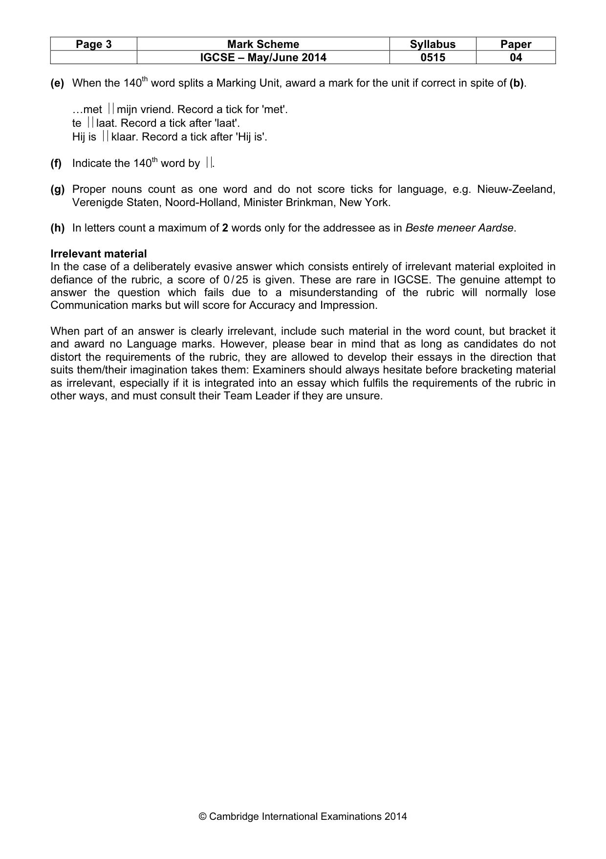 Mark scheme, page 3 of 14