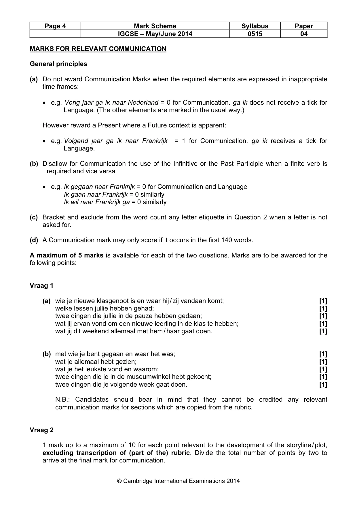 Mark scheme, page 4 of 14