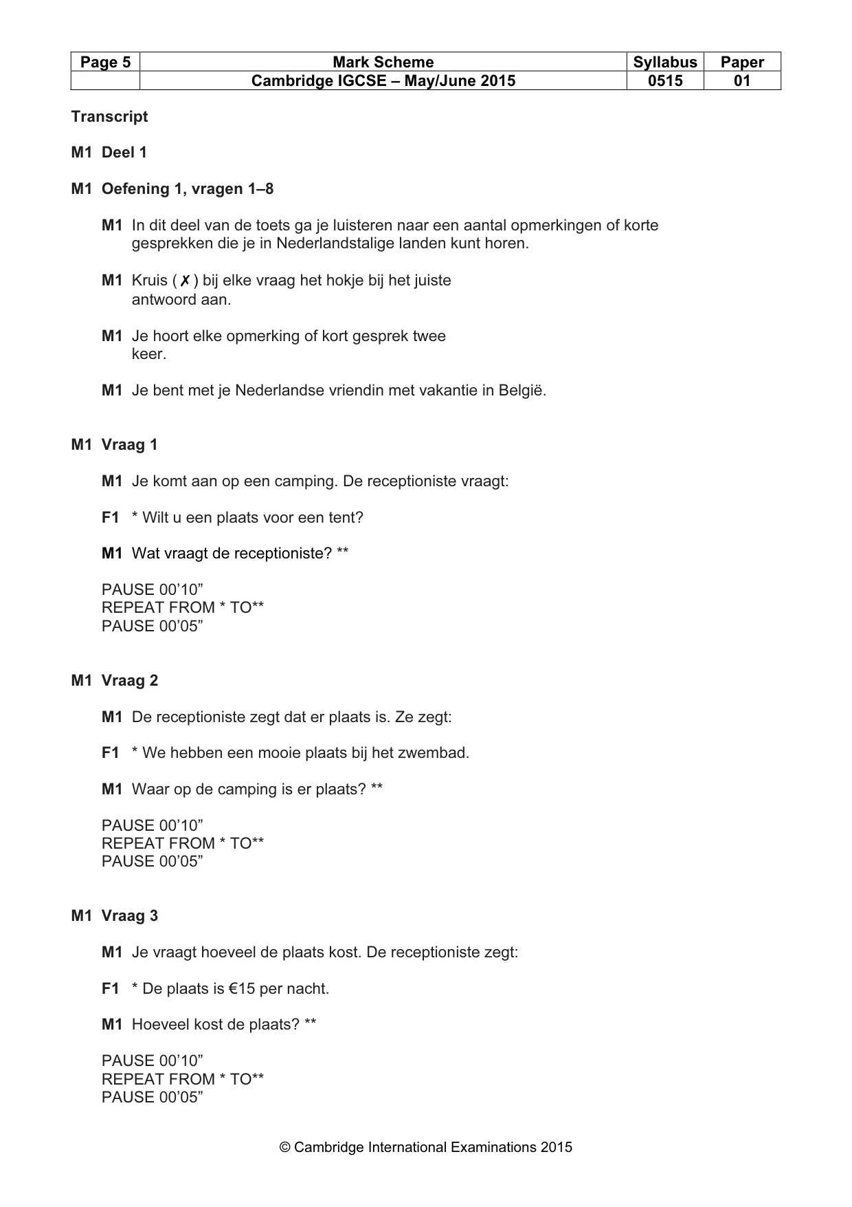 Mark scheme, page 5 of 13