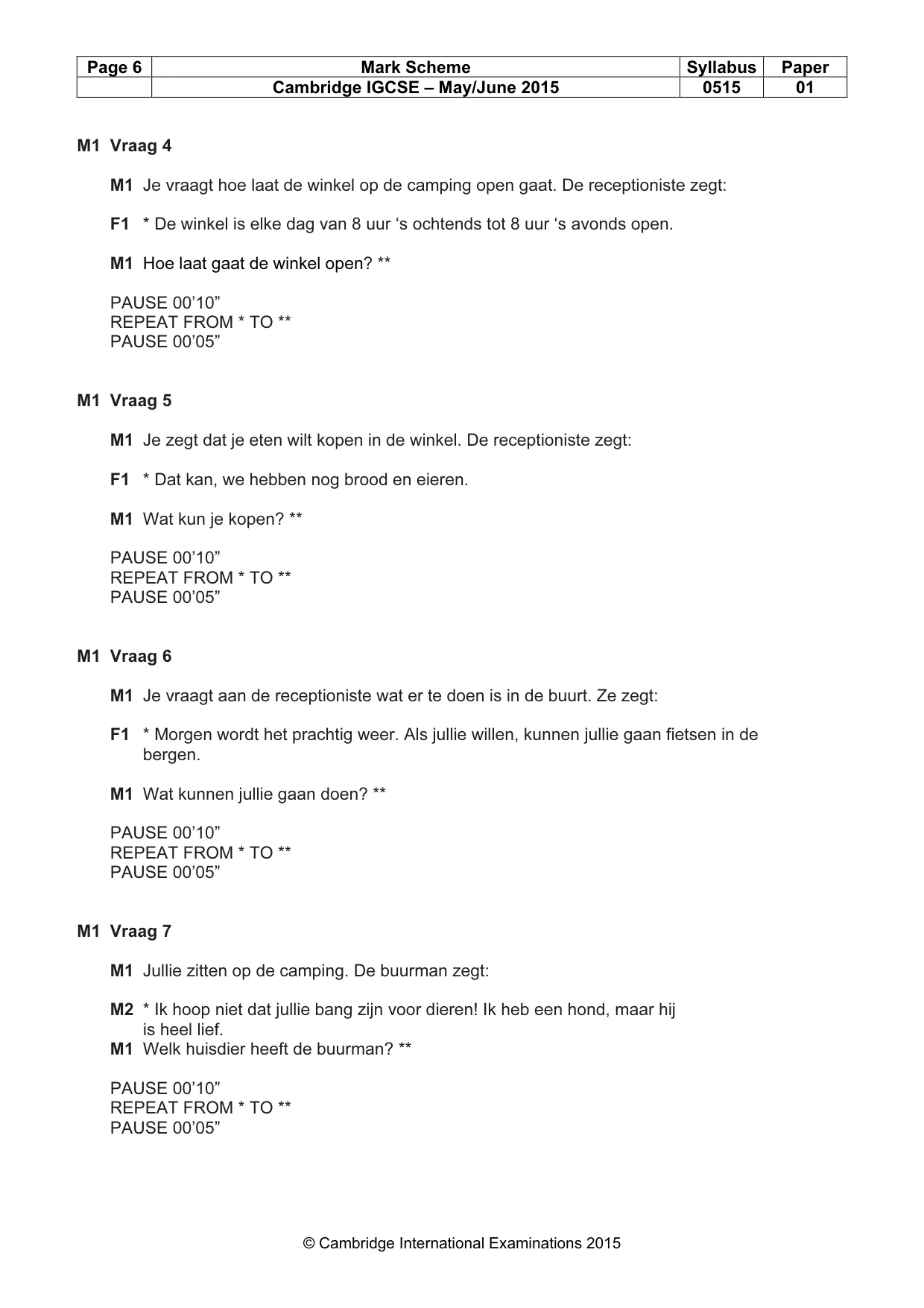 Mark scheme, page 6 of 13