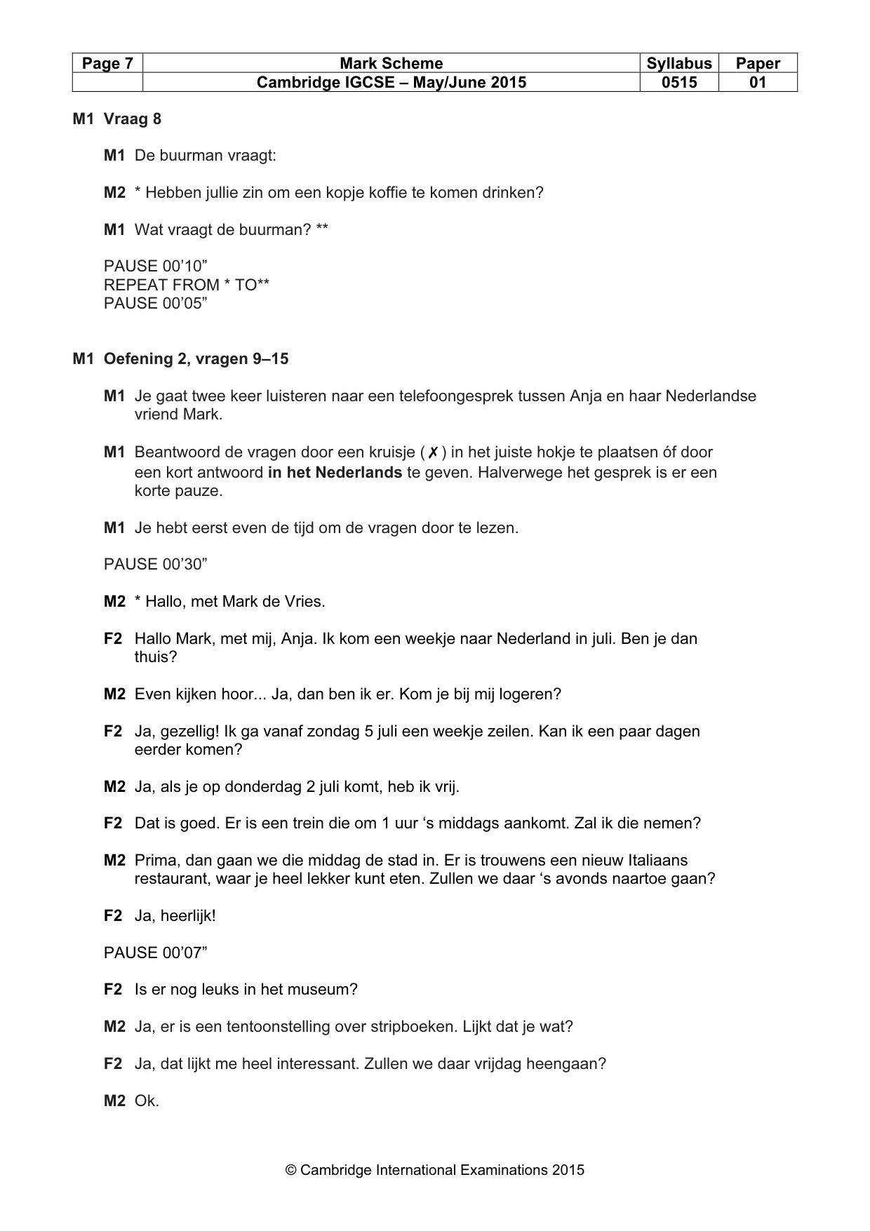 Mark scheme, page 7 of 13