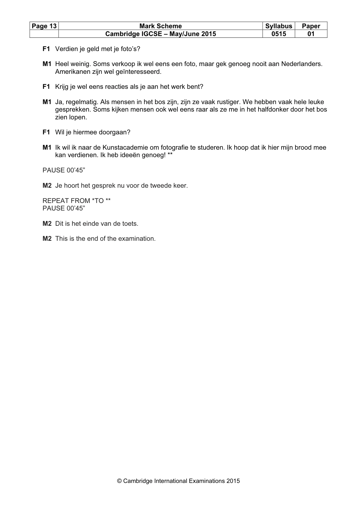Mark scheme, page 13 of 13