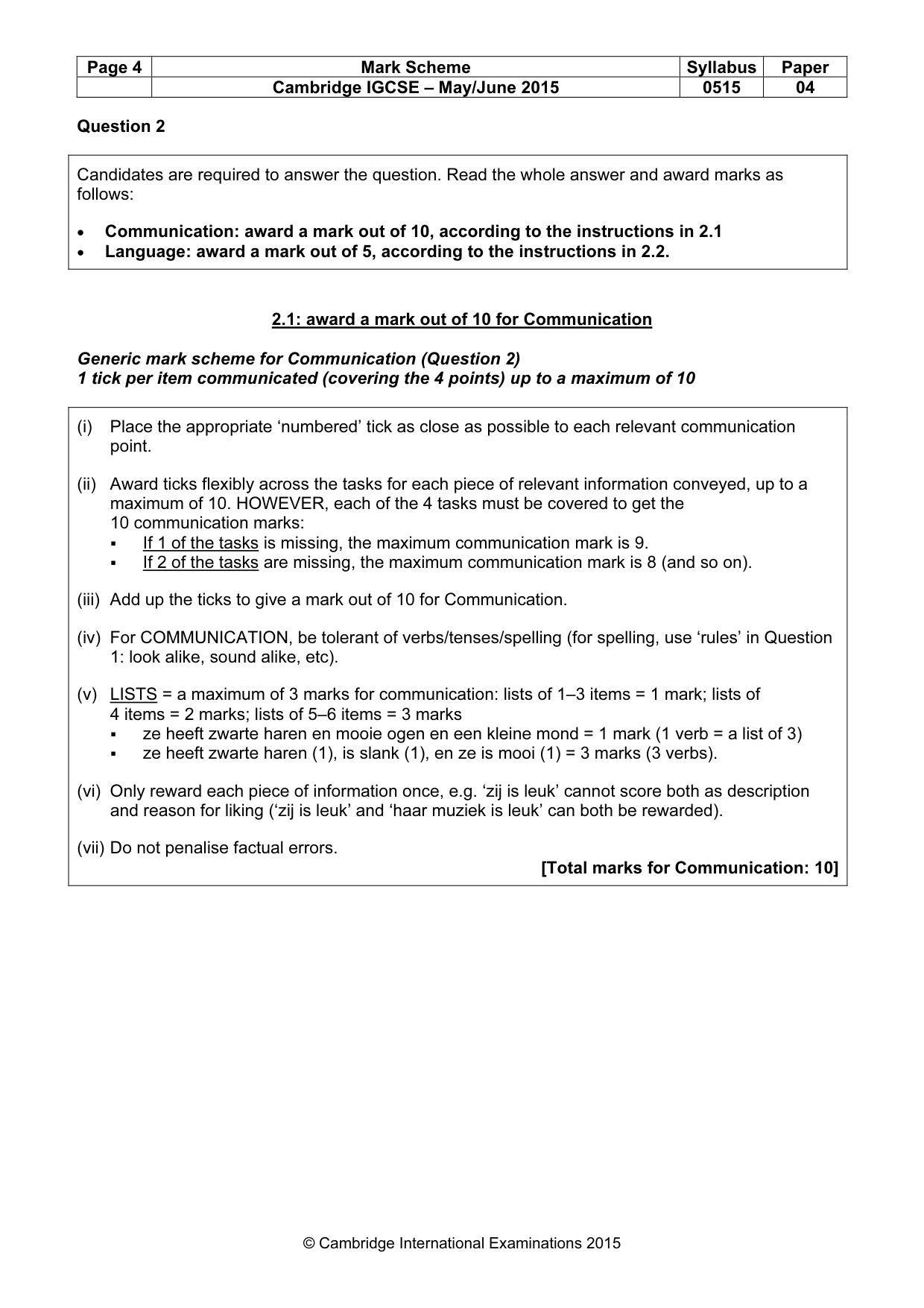 Mark scheme, page 4 of 20