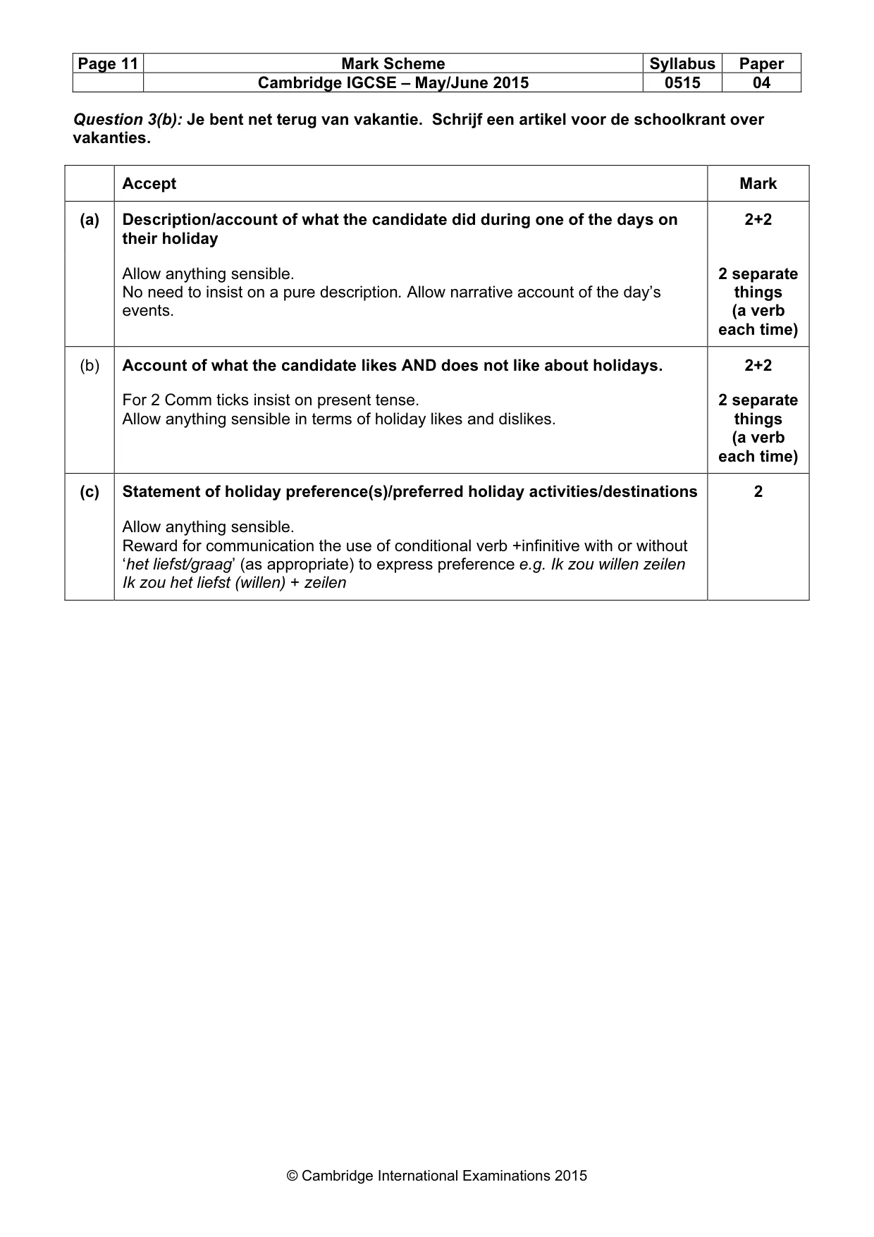 Mark scheme, page 11 of 20