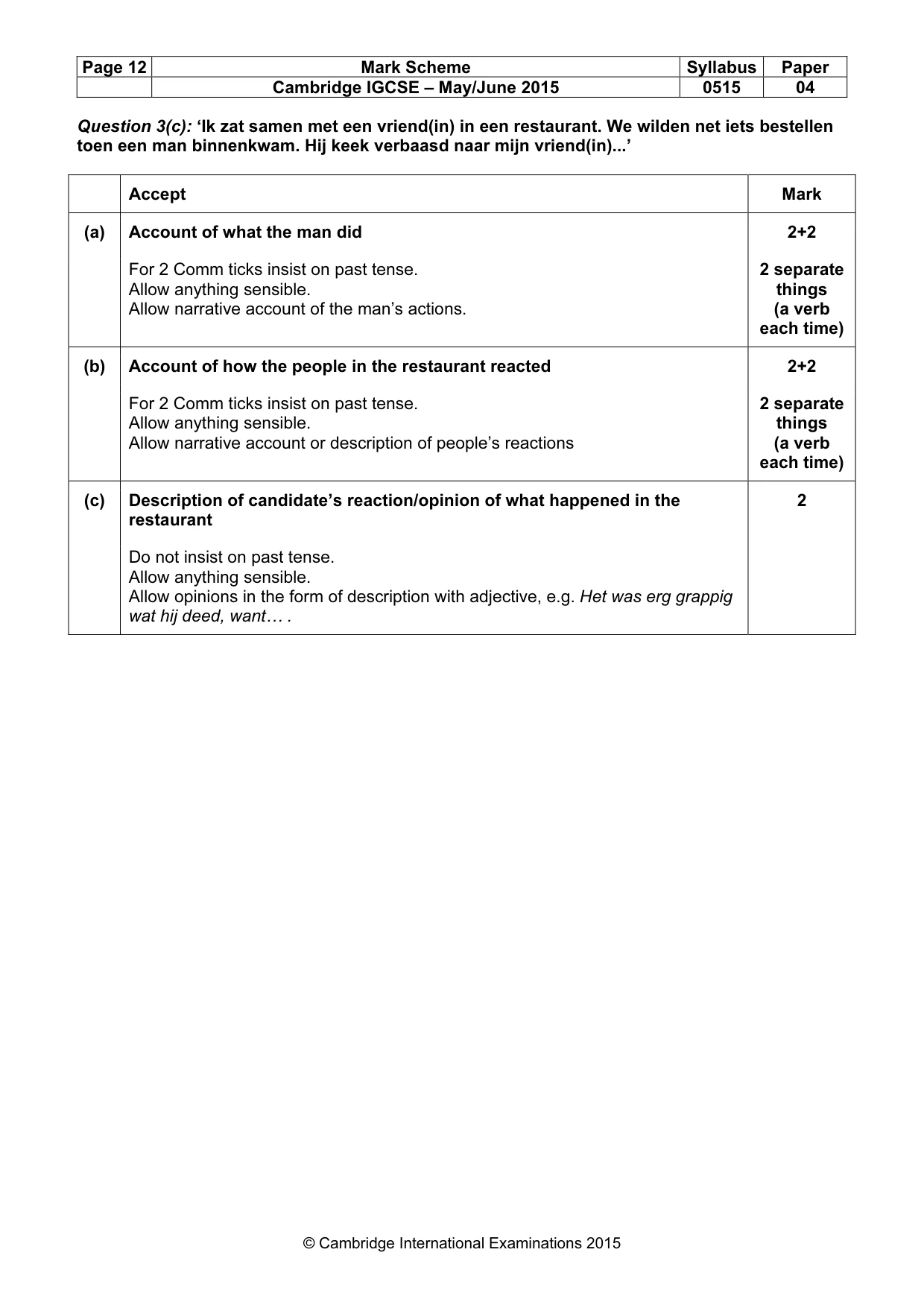 Mark scheme, page 12 of 20