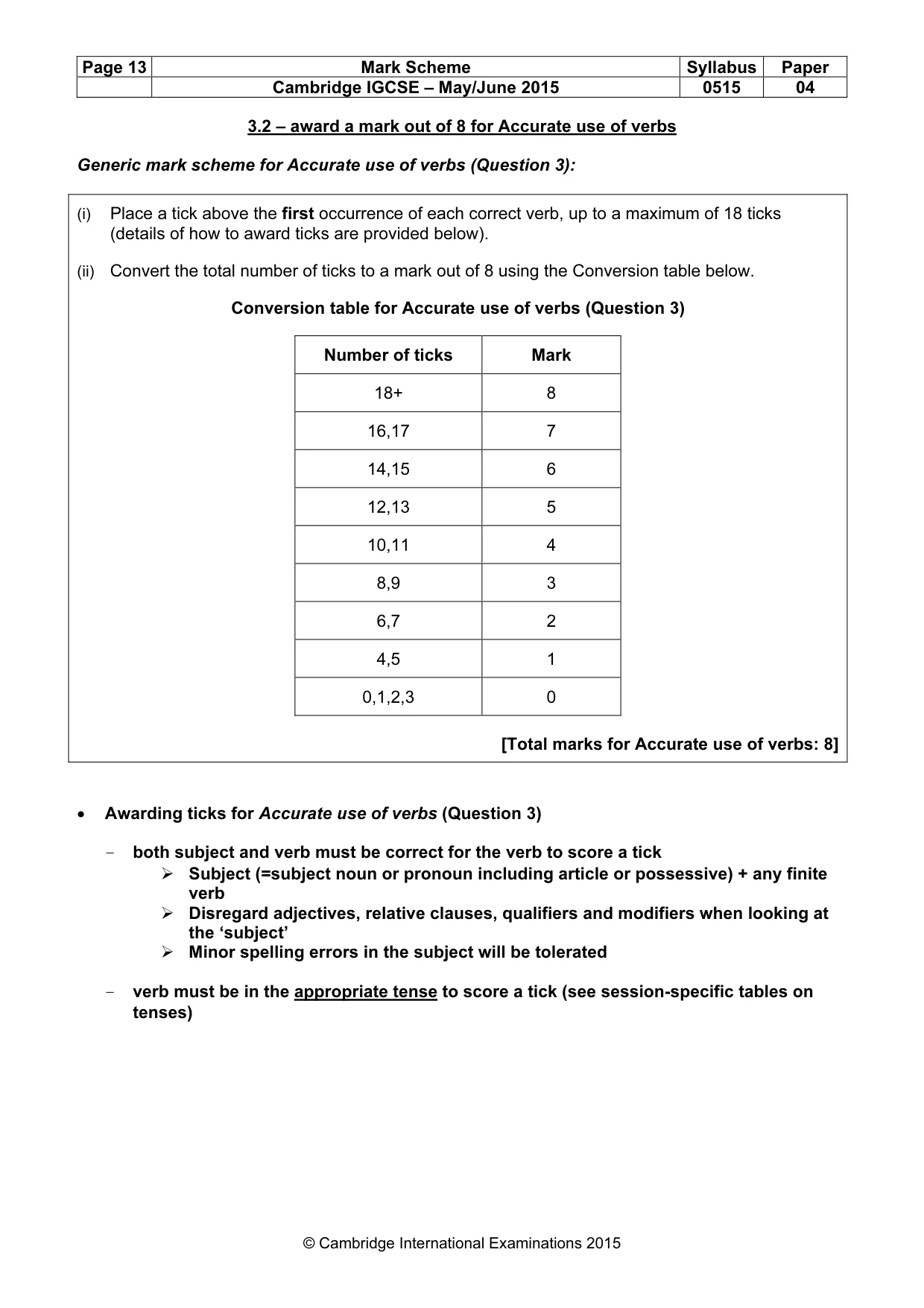 Mark scheme, page 13 of 20