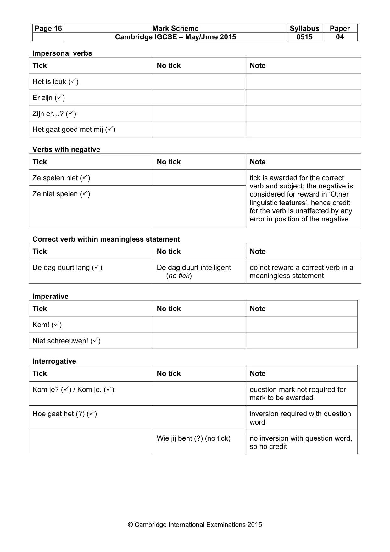 Mark scheme, page 16 of 20