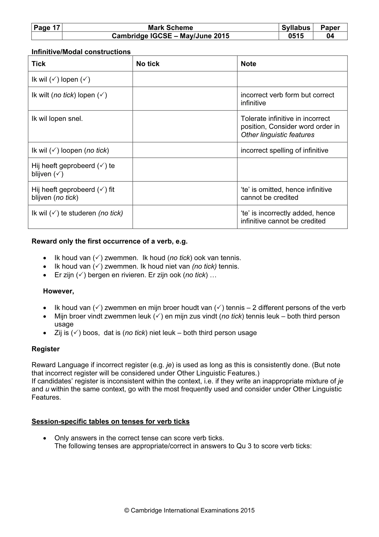 Mark scheme, page 17 of 20