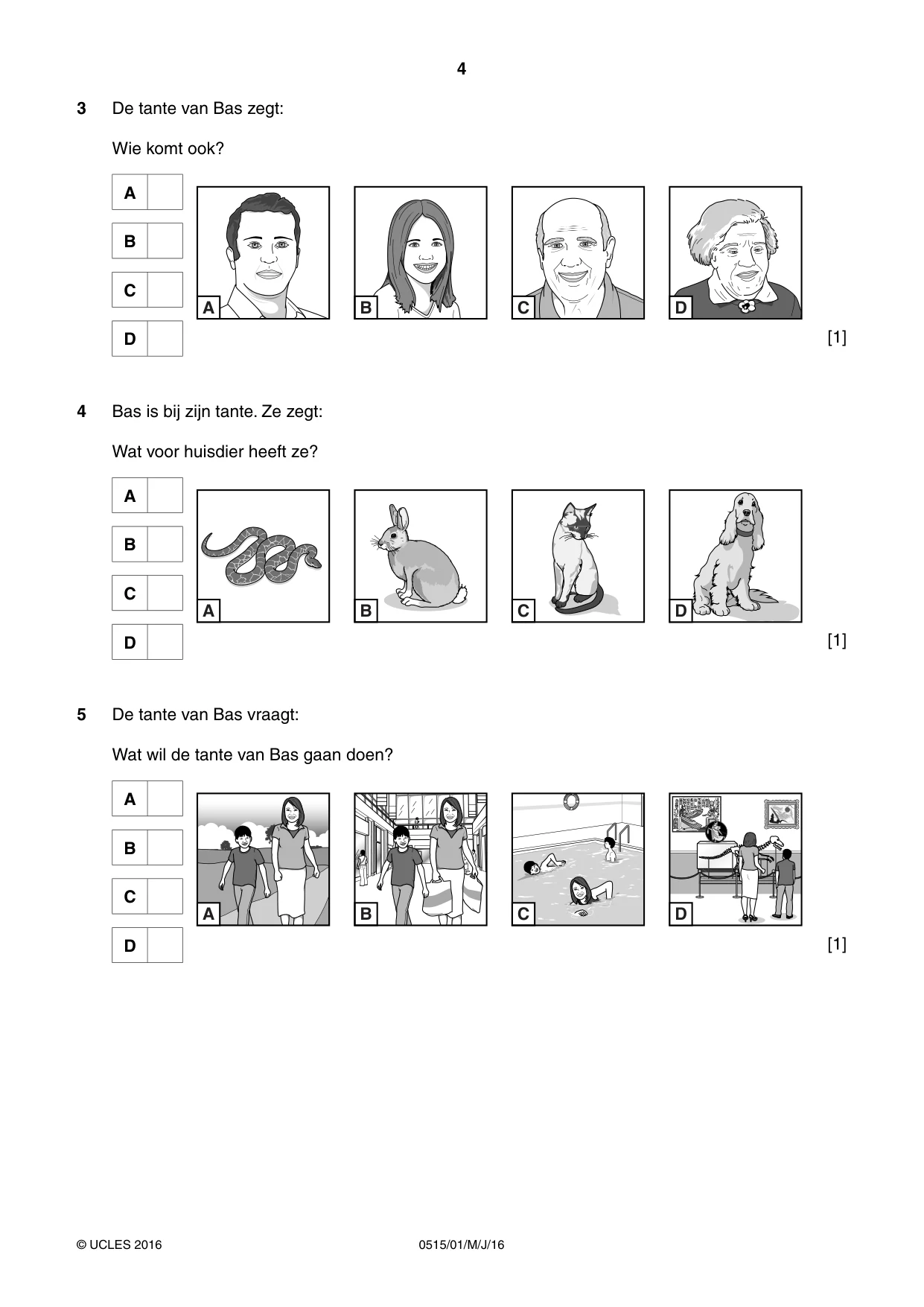 Cambridge IGCSE Dutch - Foreign Language 0515 2016 May/June Paper 1 · Variant 0 question paper, page 4 of 12