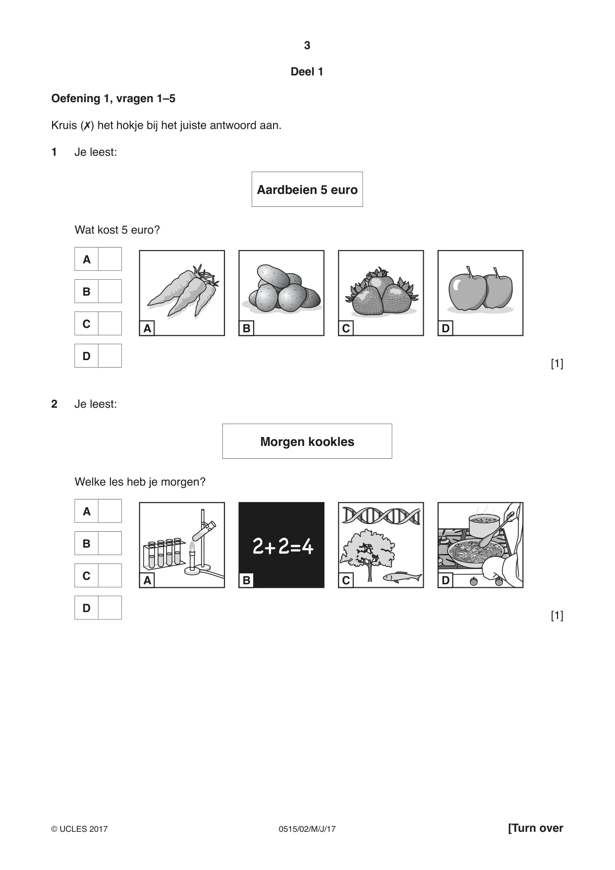 Cambridge IGCSE Dutch - Foreign Language 0515 2017 May/June Paper 2 · Variant 1 question paper, page 3 of 16