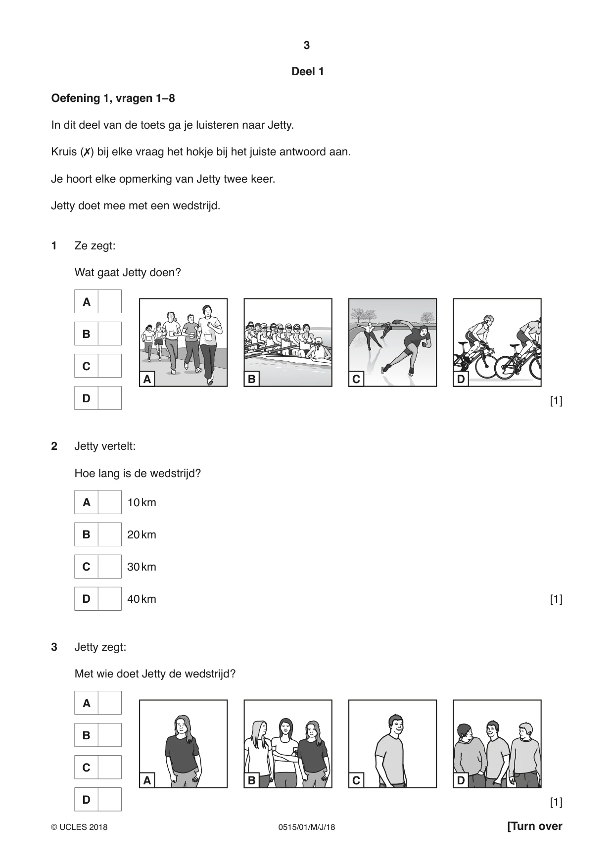 Cambridge IGCSE Dutch - Foreign Language 0515 2018 May/June Paper 1 · Variant 0 question paper, page 3 of 12