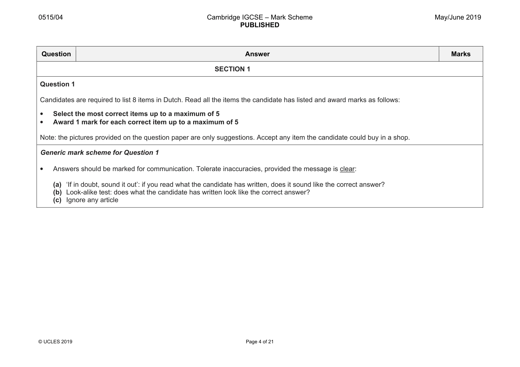 Mark scheme, page 4 of 21