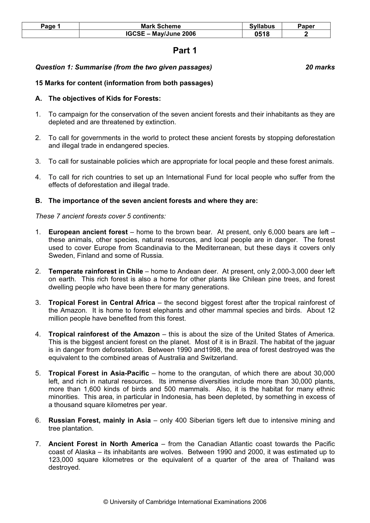 Mark scheme, page 2 of 6