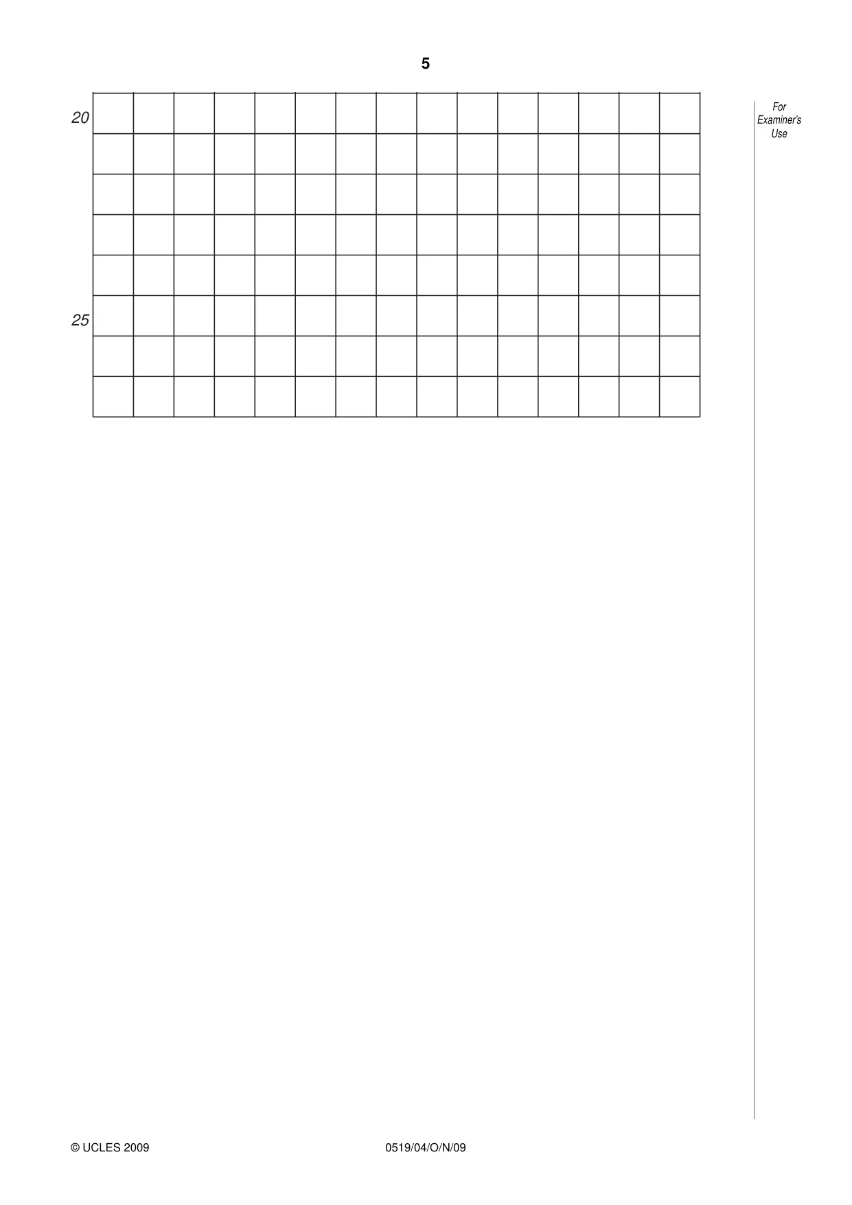 Cambridge IGCSE Japanese - Foreign Language 0519 2009 Oct/Nov Paper 4 · Variant 1 question paper, page 5 of 8