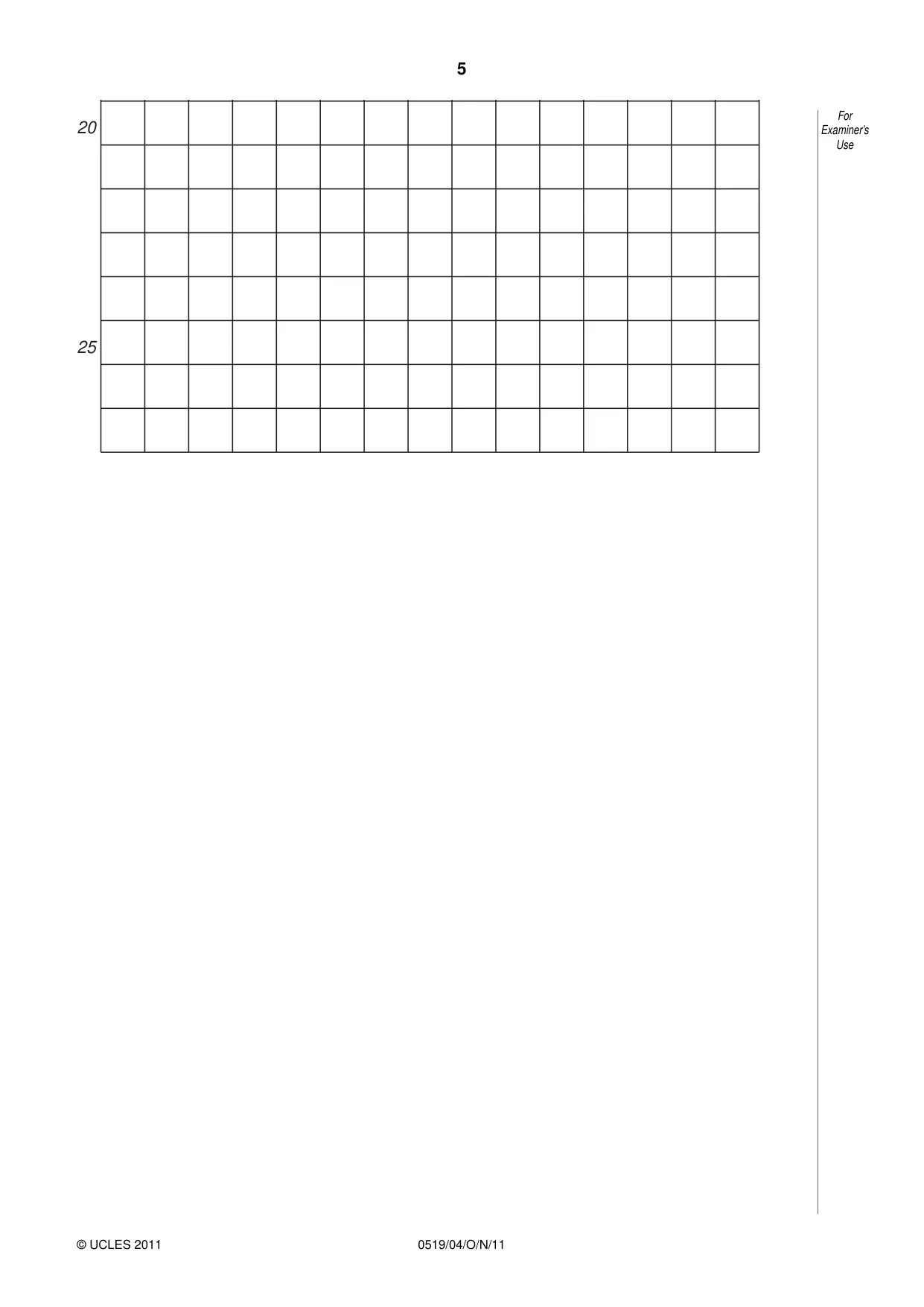 Cambridge IGCSE Japanese - Foreign Language 0519 2011 Oct/Nov Paper 4 · Variant 1 question paper, page 5 of 8