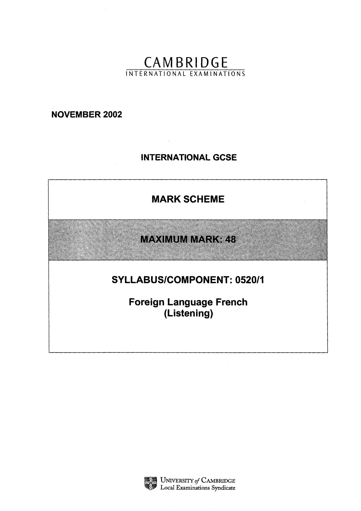 Mark scheme, page 2 of 4