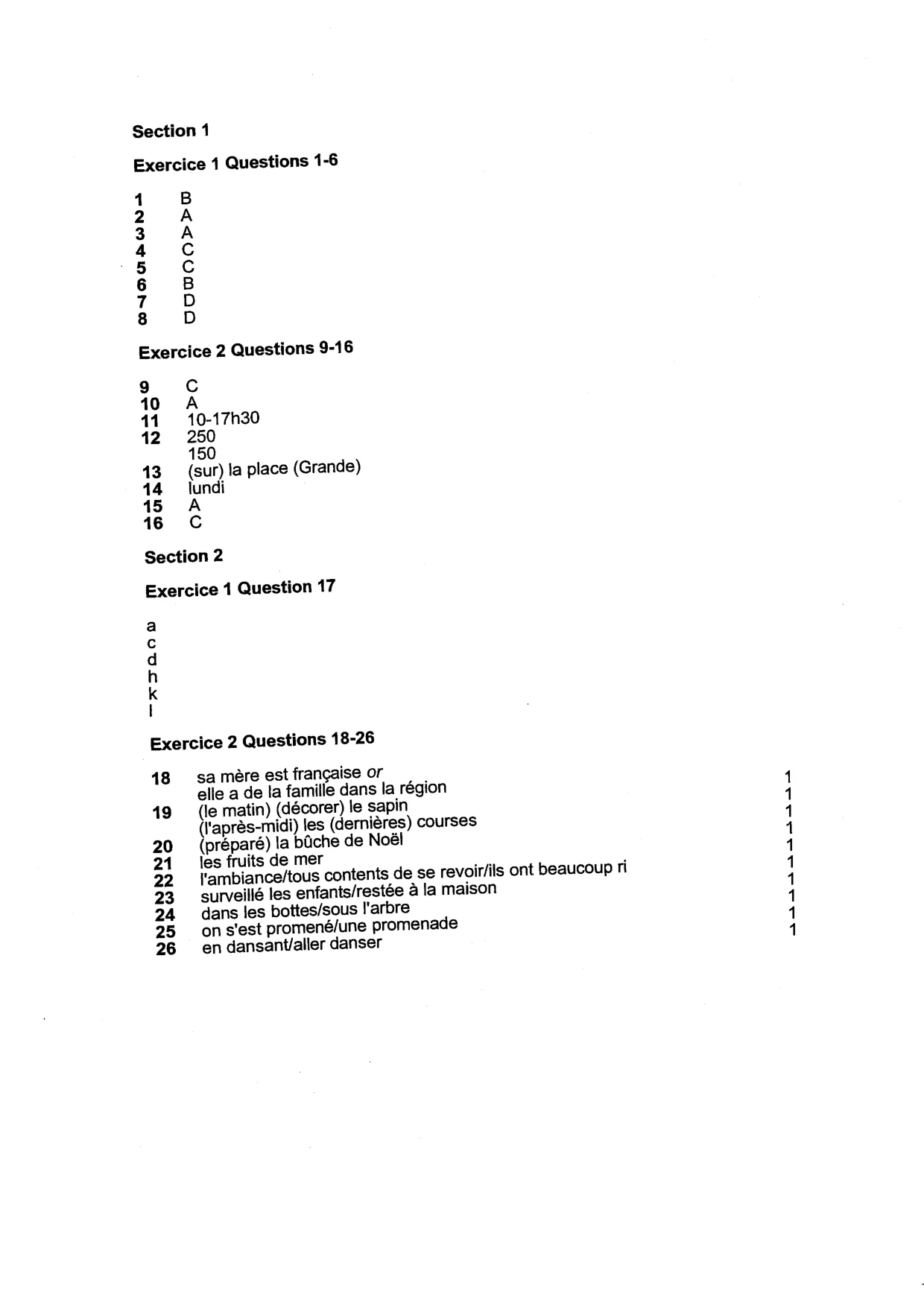 Mark scheme, page 3 of 4