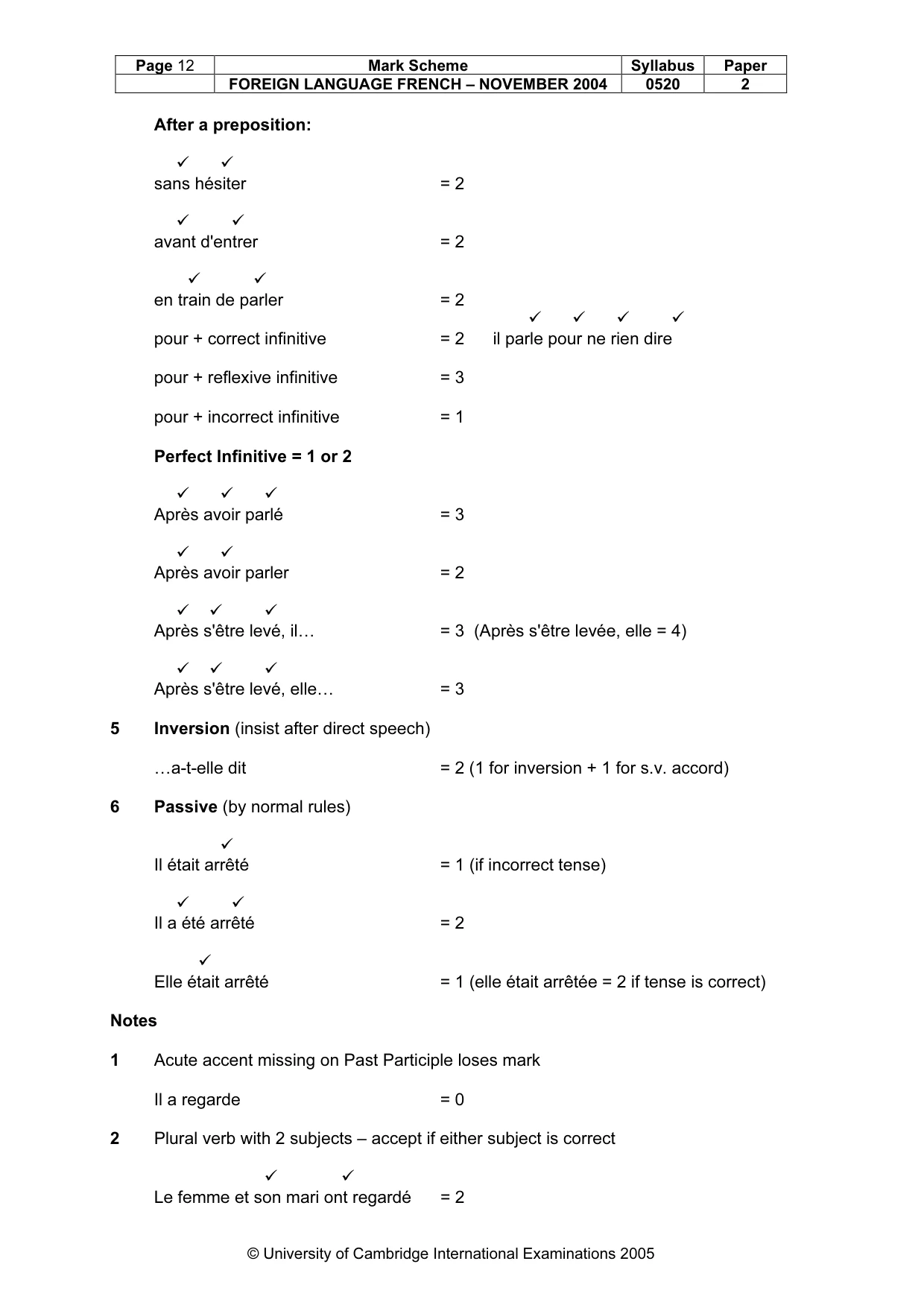 Mark scheme, page 14 of 31