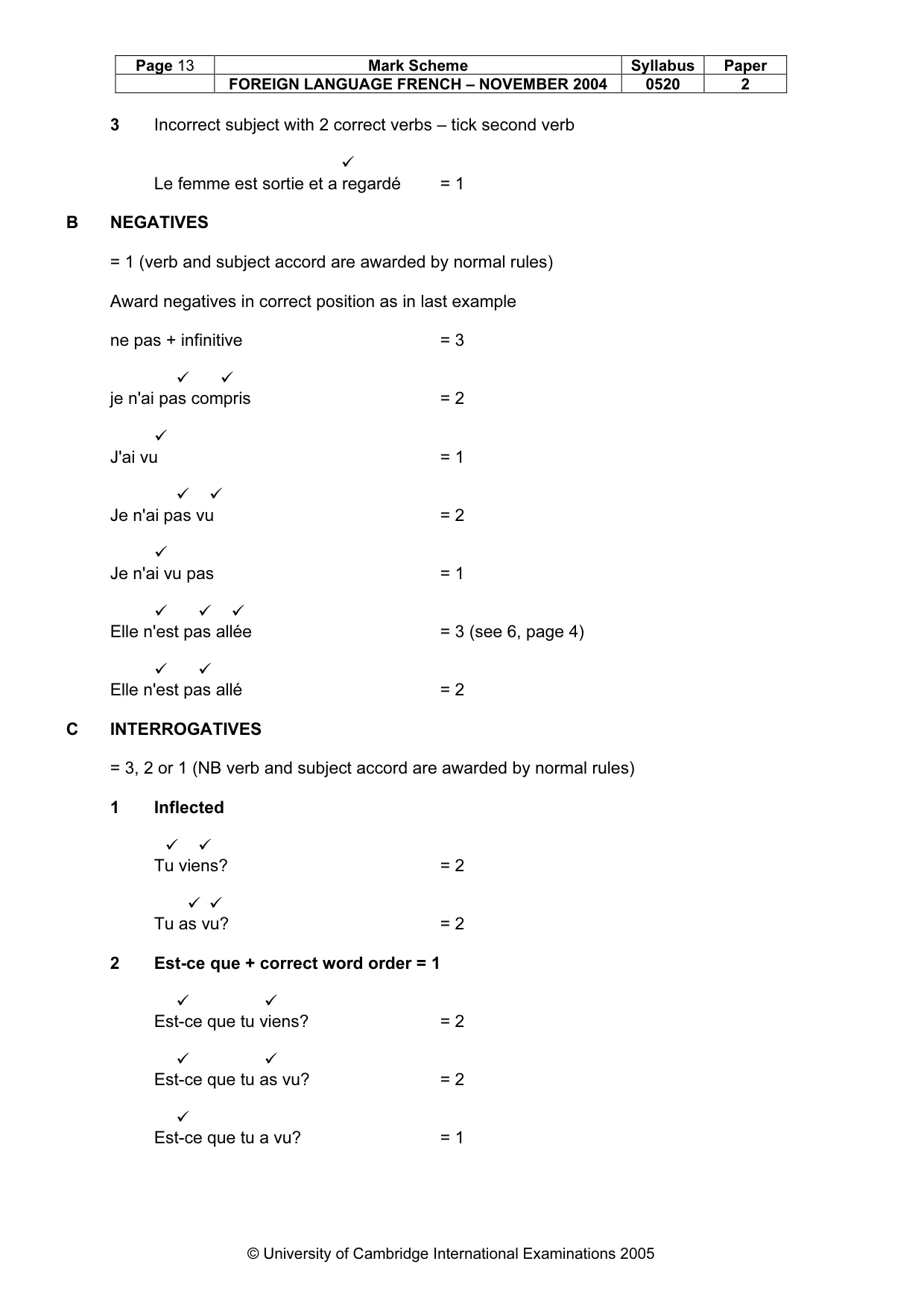 Mark scheme, page 15 of 31