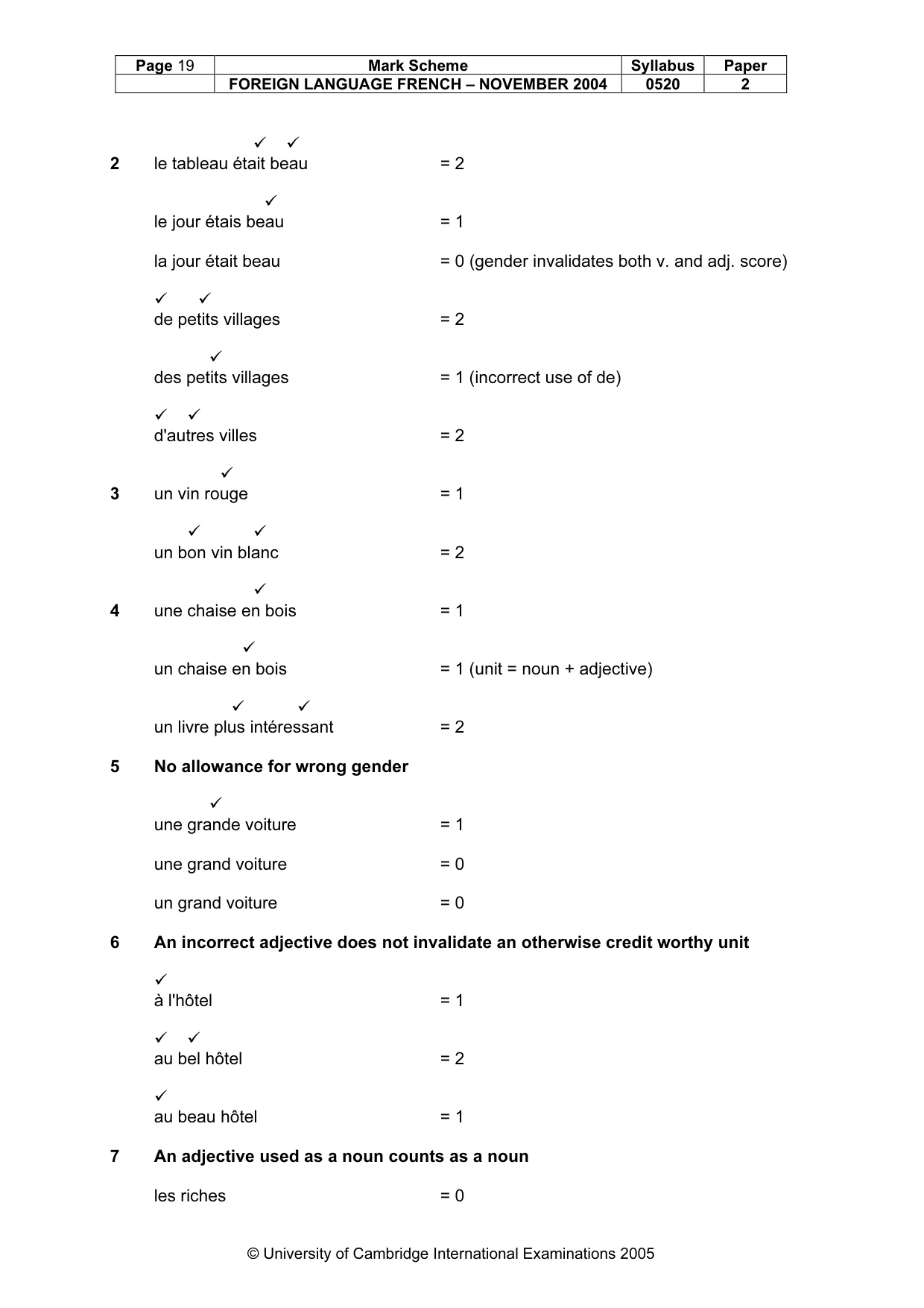 Mark scheme, page 21 of 31