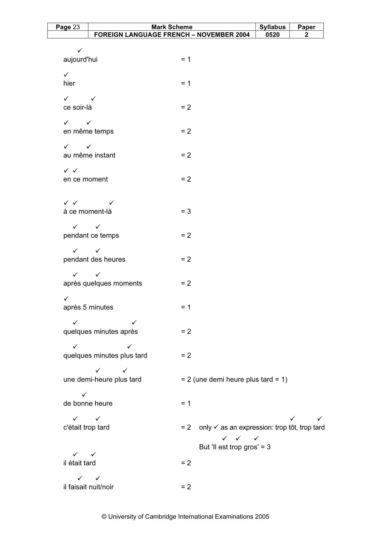 Mark scheme, page 25 of 31