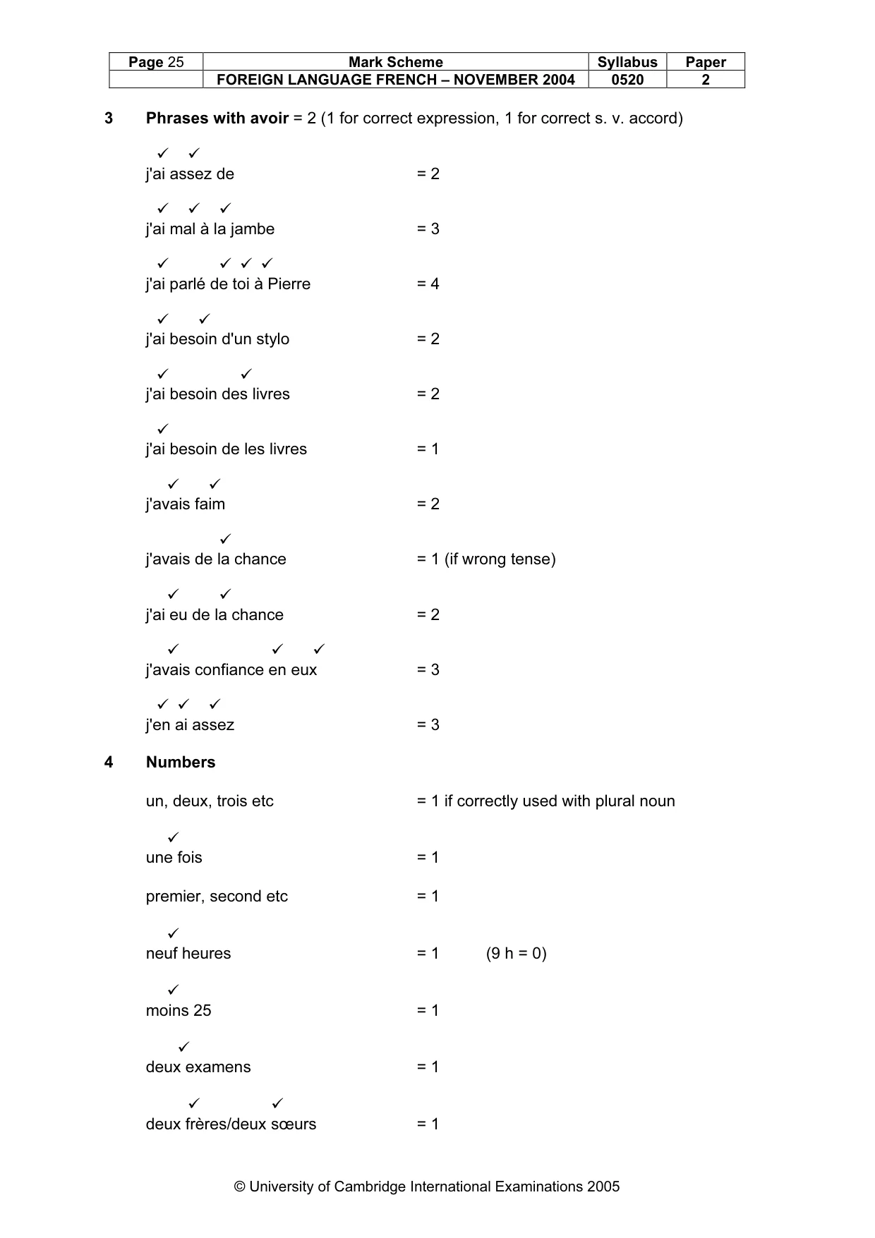 Mark scheme, page 27 of 31
