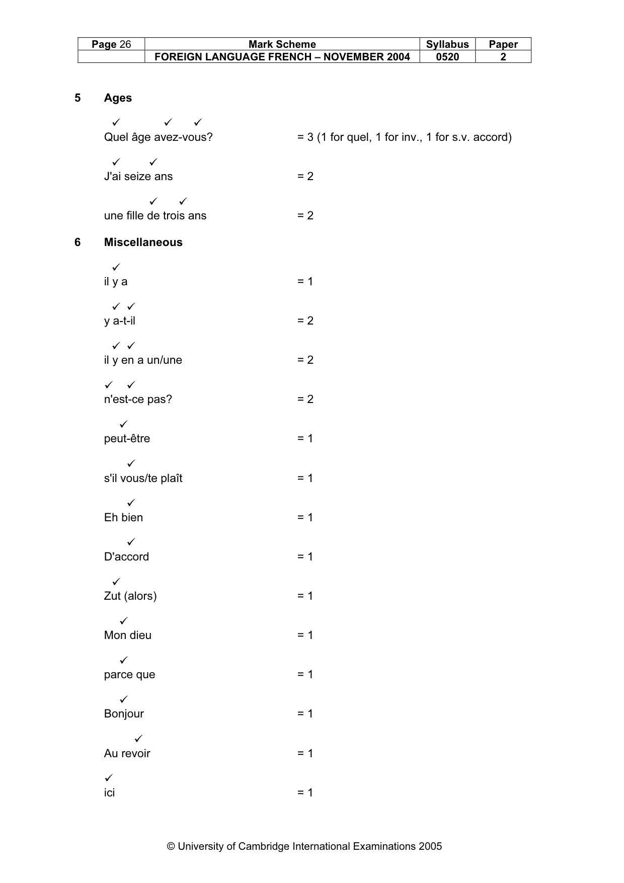 Mark scheme, page 28 of 31