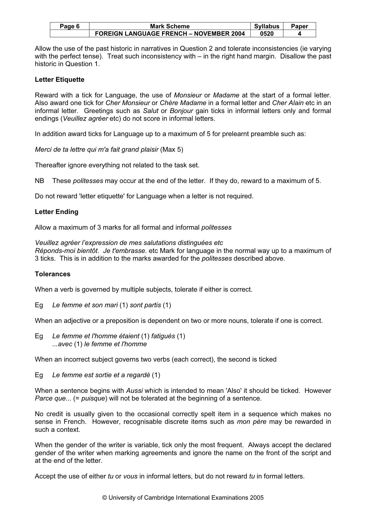Mark scheme, page 8 of 17
