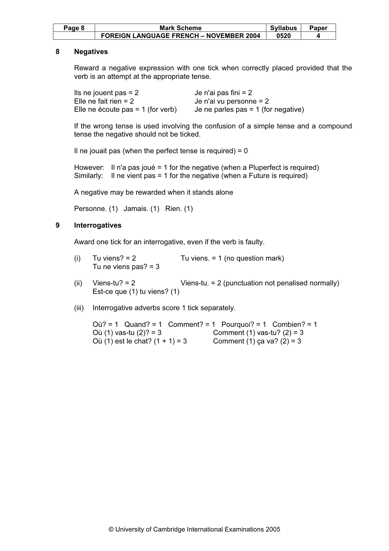 Mark scheme, page 10 of 17