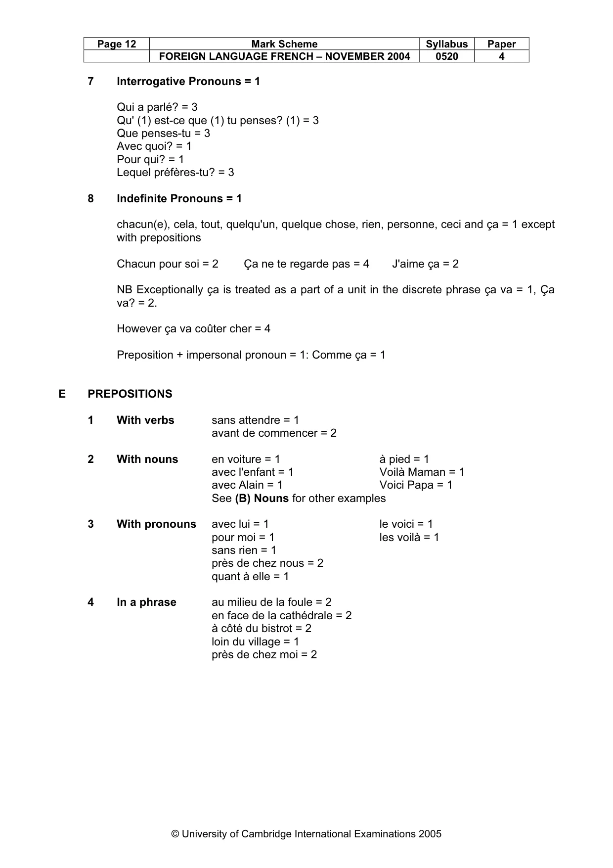 Mark scheme, page 14 of 17