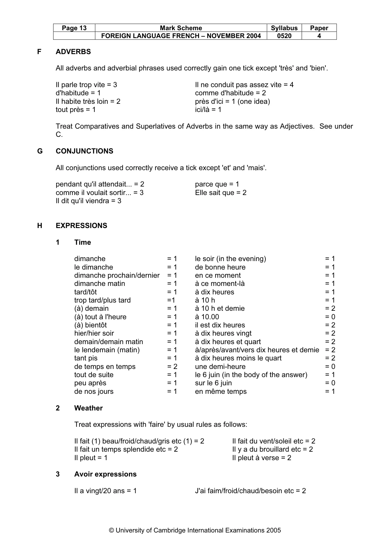 Mark scheme, page 15 of 17
