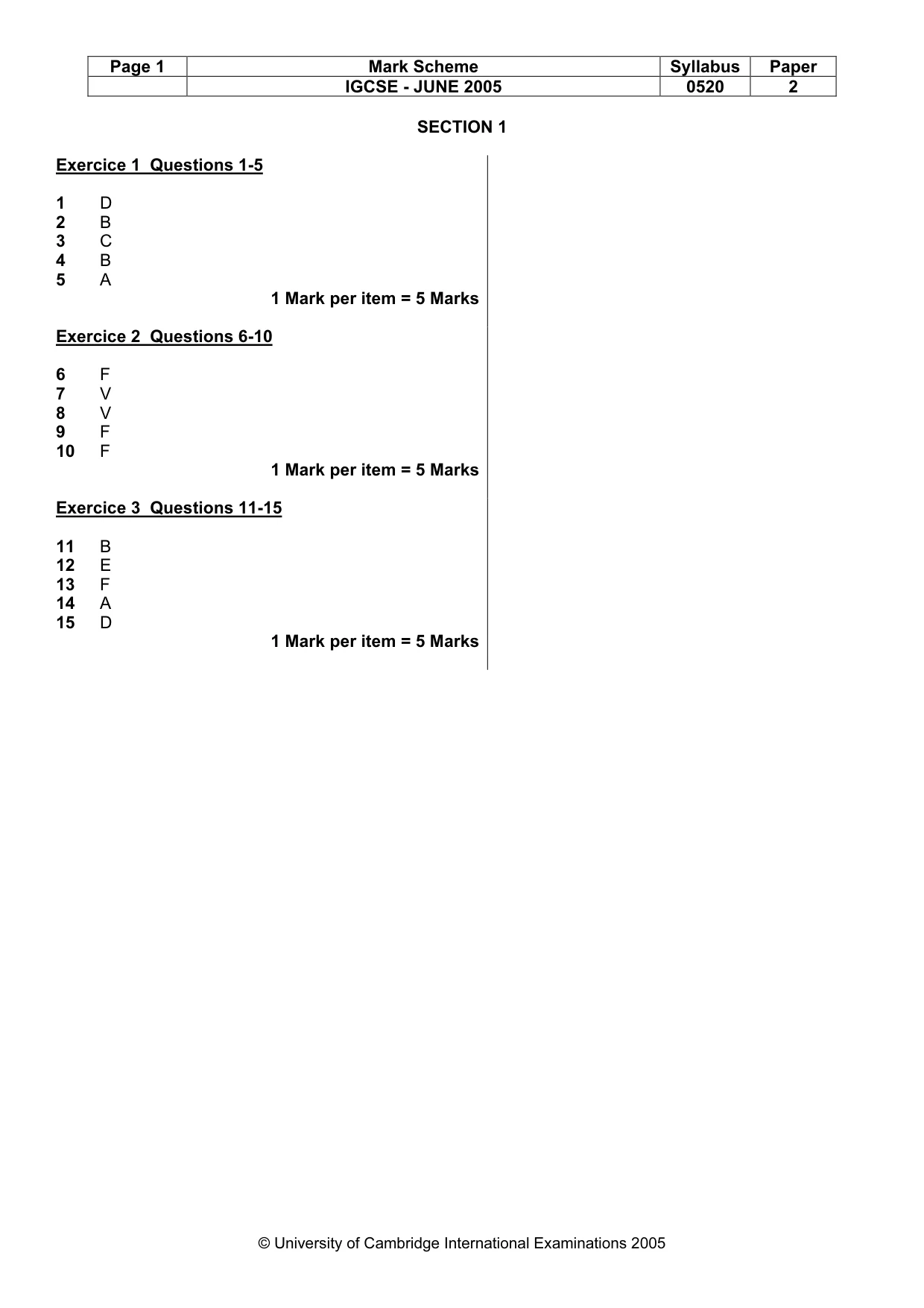 Mark scheme, page 3 of 45