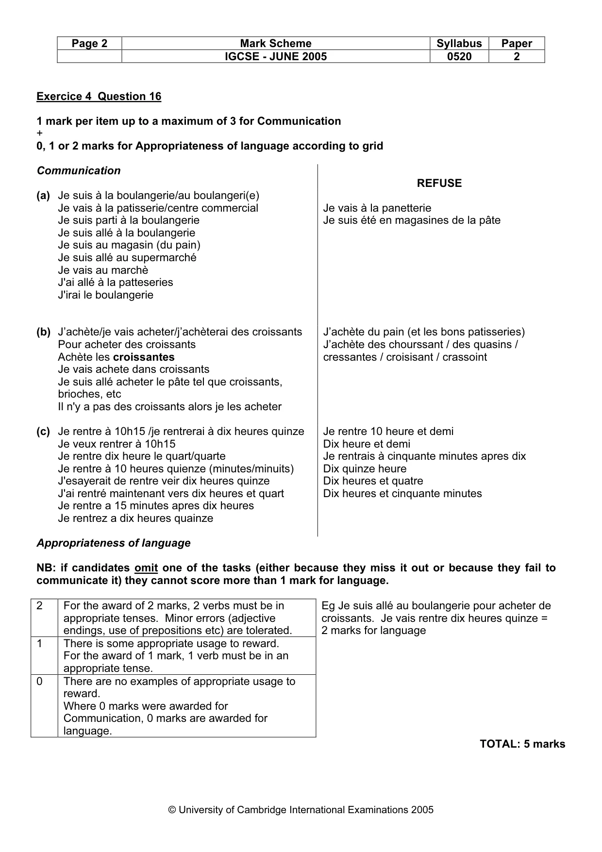 Mark scheme, page 4 of 45