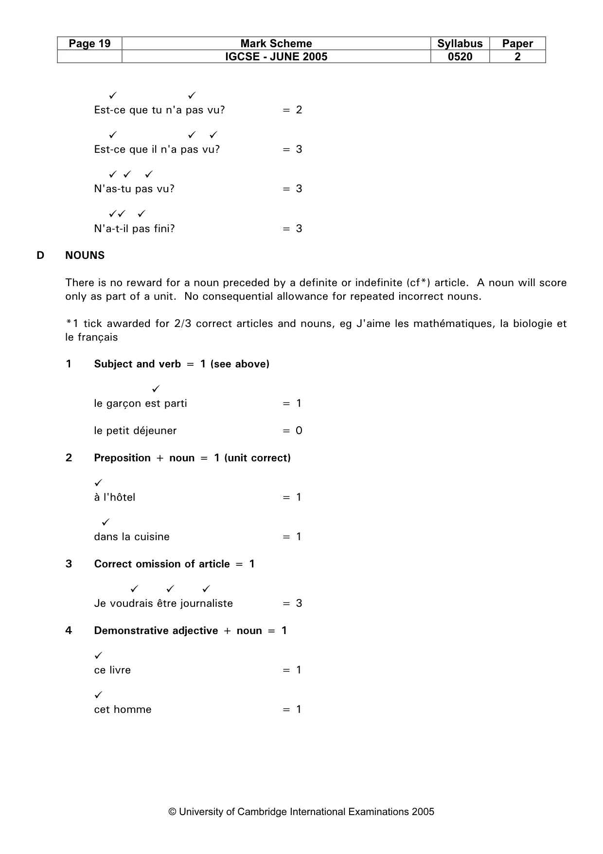 Mark scheme, page 21 of 45